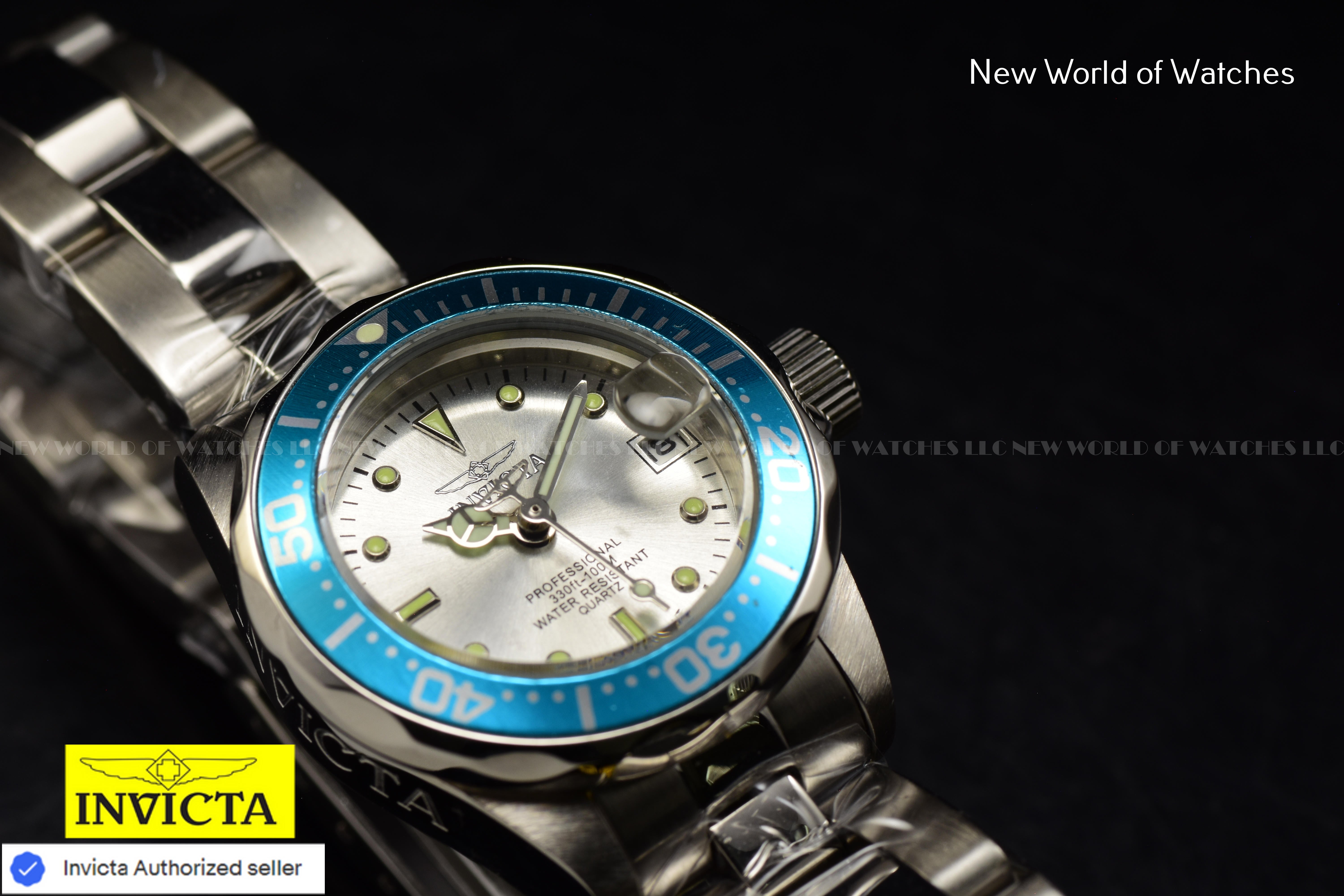 Invicta Pro Diver 24.5mm METALLIC WHITE Dial Quartz Stainless Steel Ladies Watch