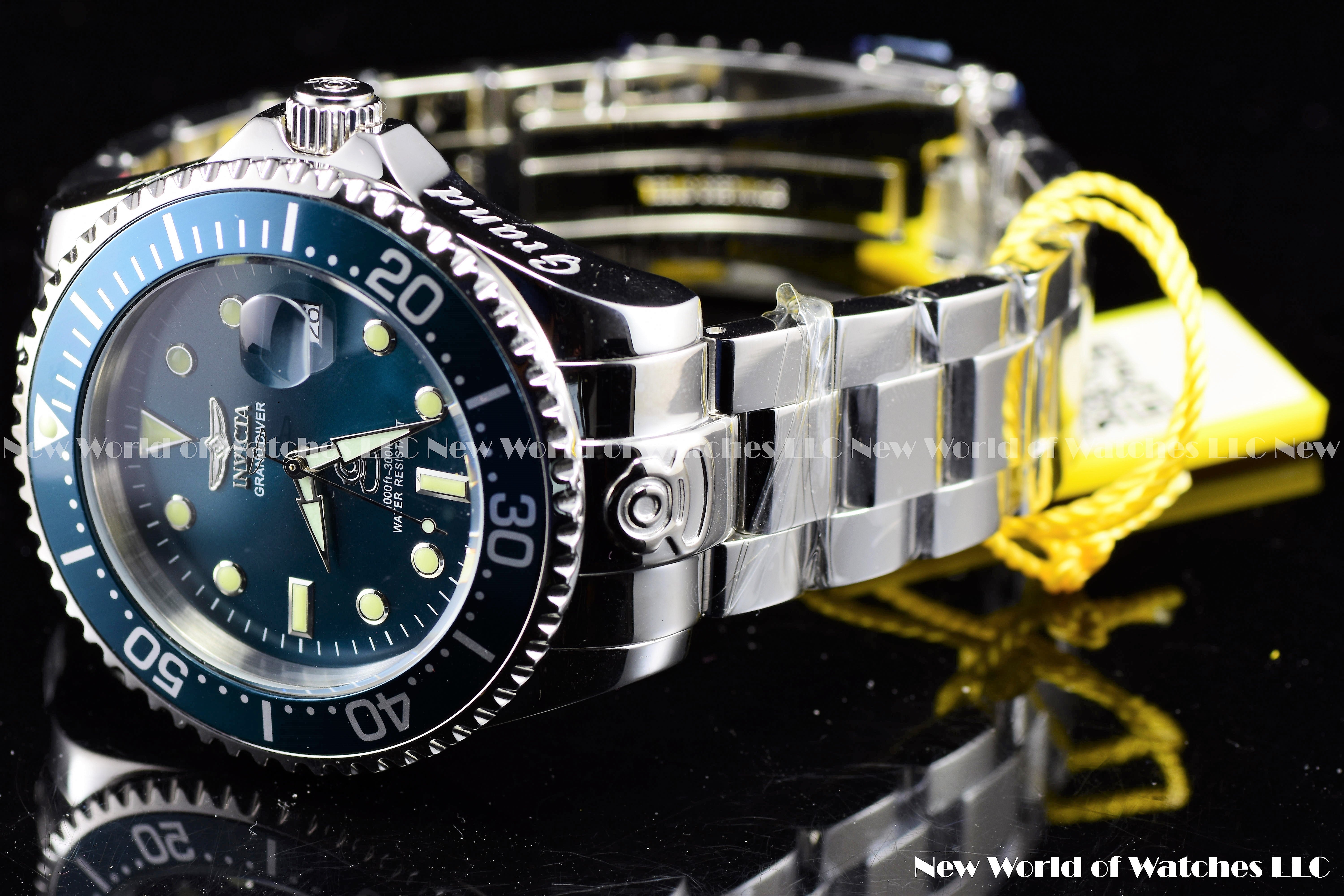 Invicta Men's GRAND DIVER 47mm Blue DIal Stainless Steel AUTOMATIC Watch