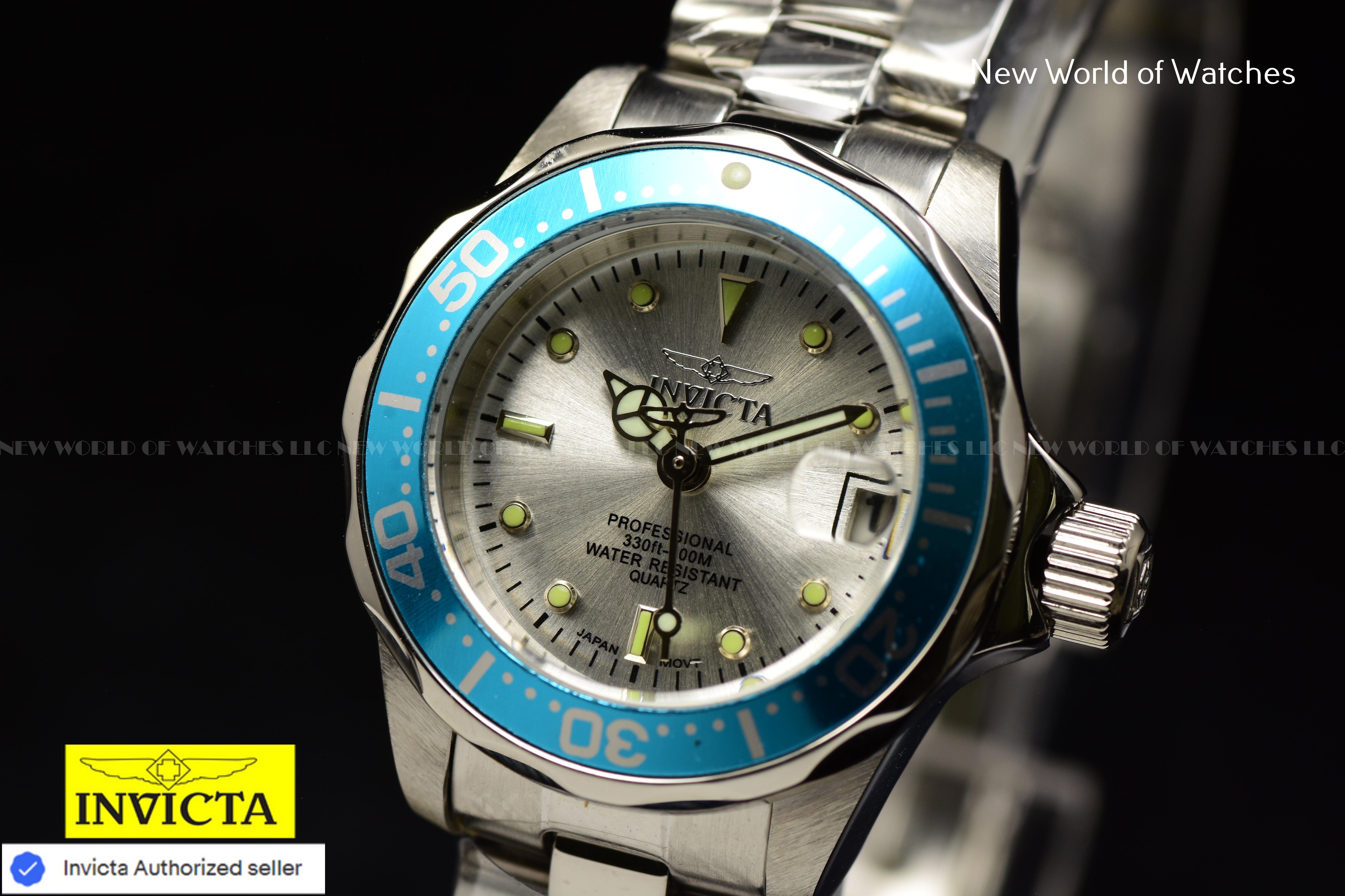 Invicta Pro Diver 24.5mm METALLIC WHITE Dial Quartz Stainless Steel Ladies Watch