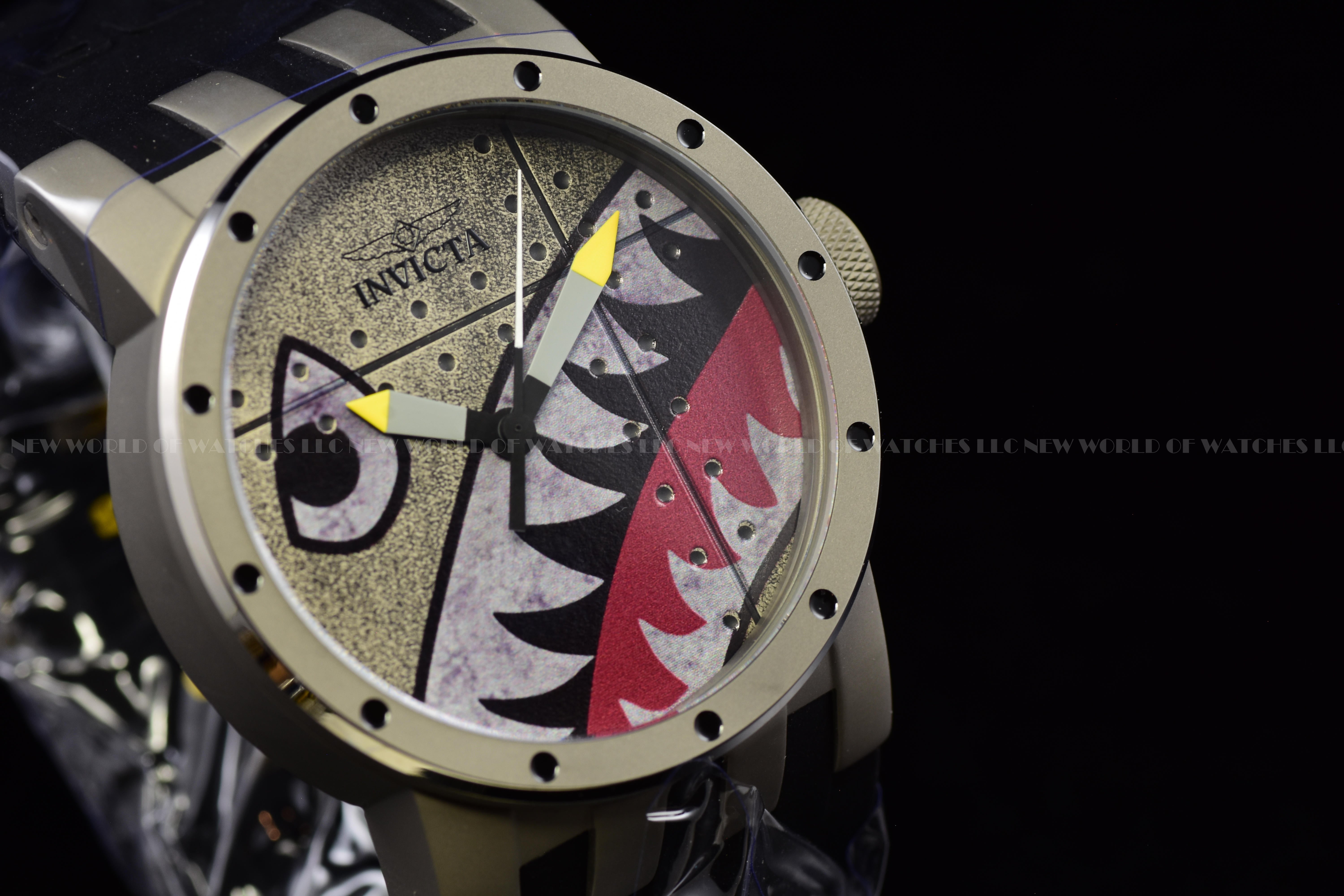 Invicta Men DNA 46mm Silver Quartz Japan Silicone Watch