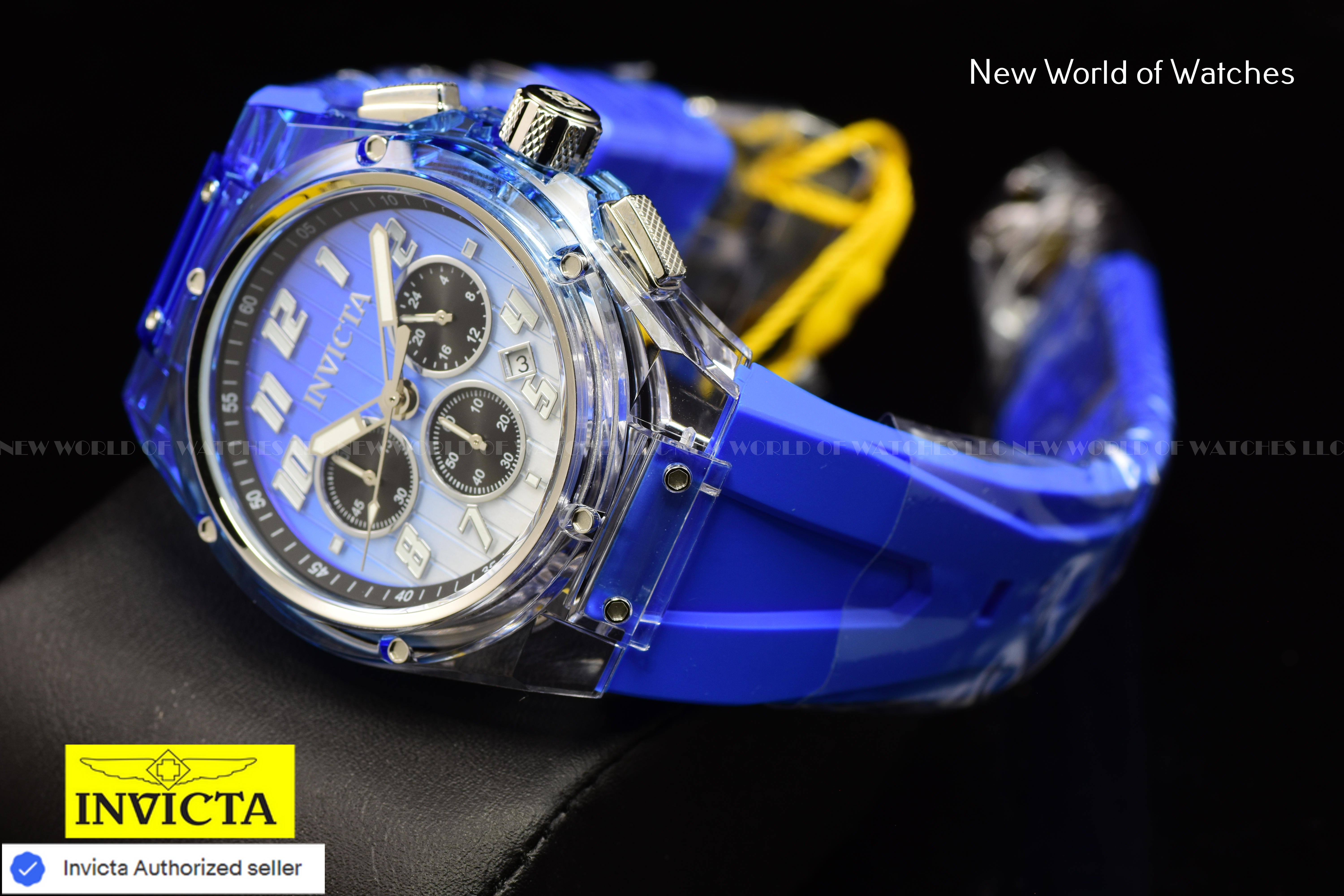 Invicta Men's S1 RALLY PRISM 44mm Chronograph Dial Quartz BLUE Watch