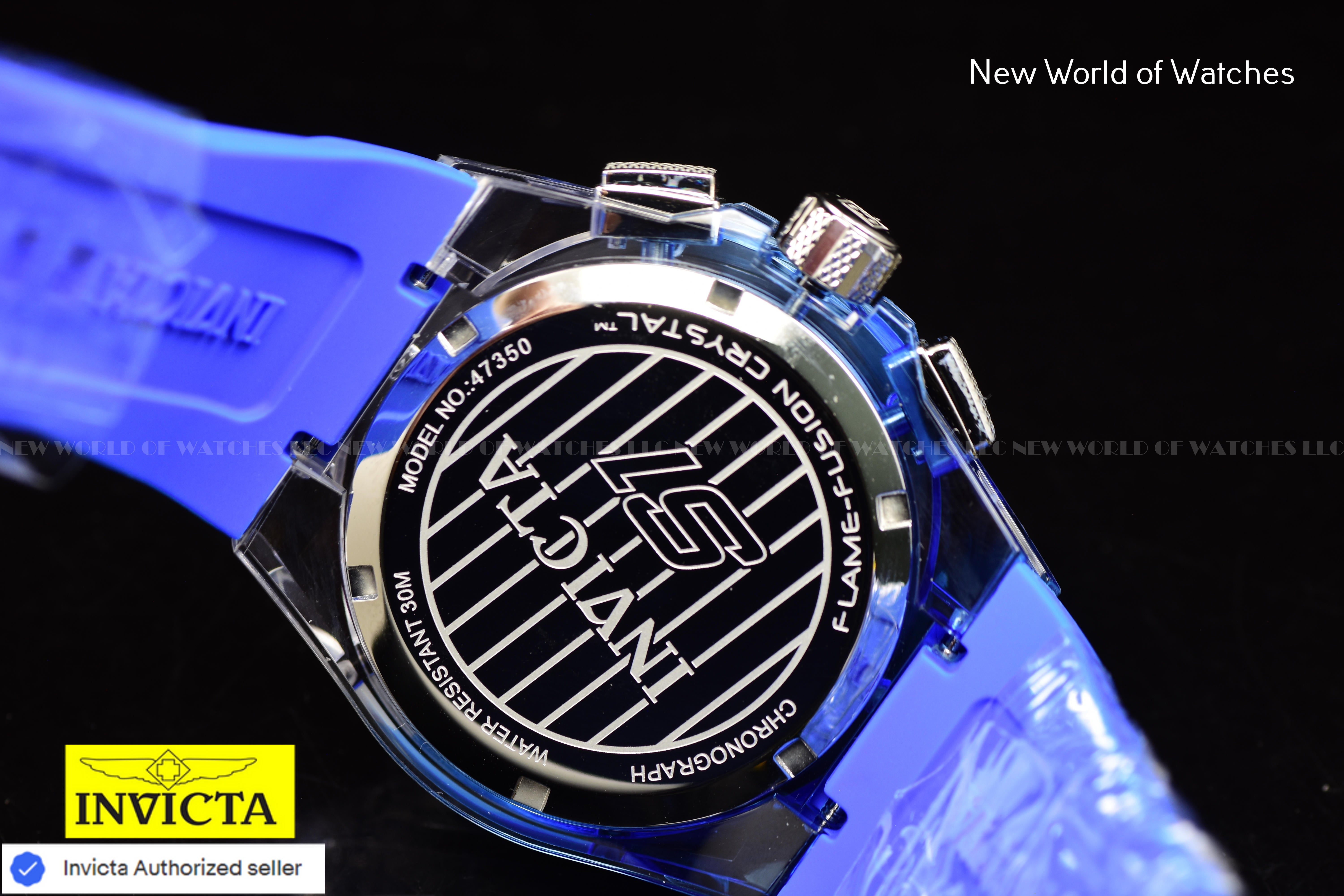Invicta Men's S1 RALLY PRISM 44mm Chronograph Dial Quartz BLUE Watch