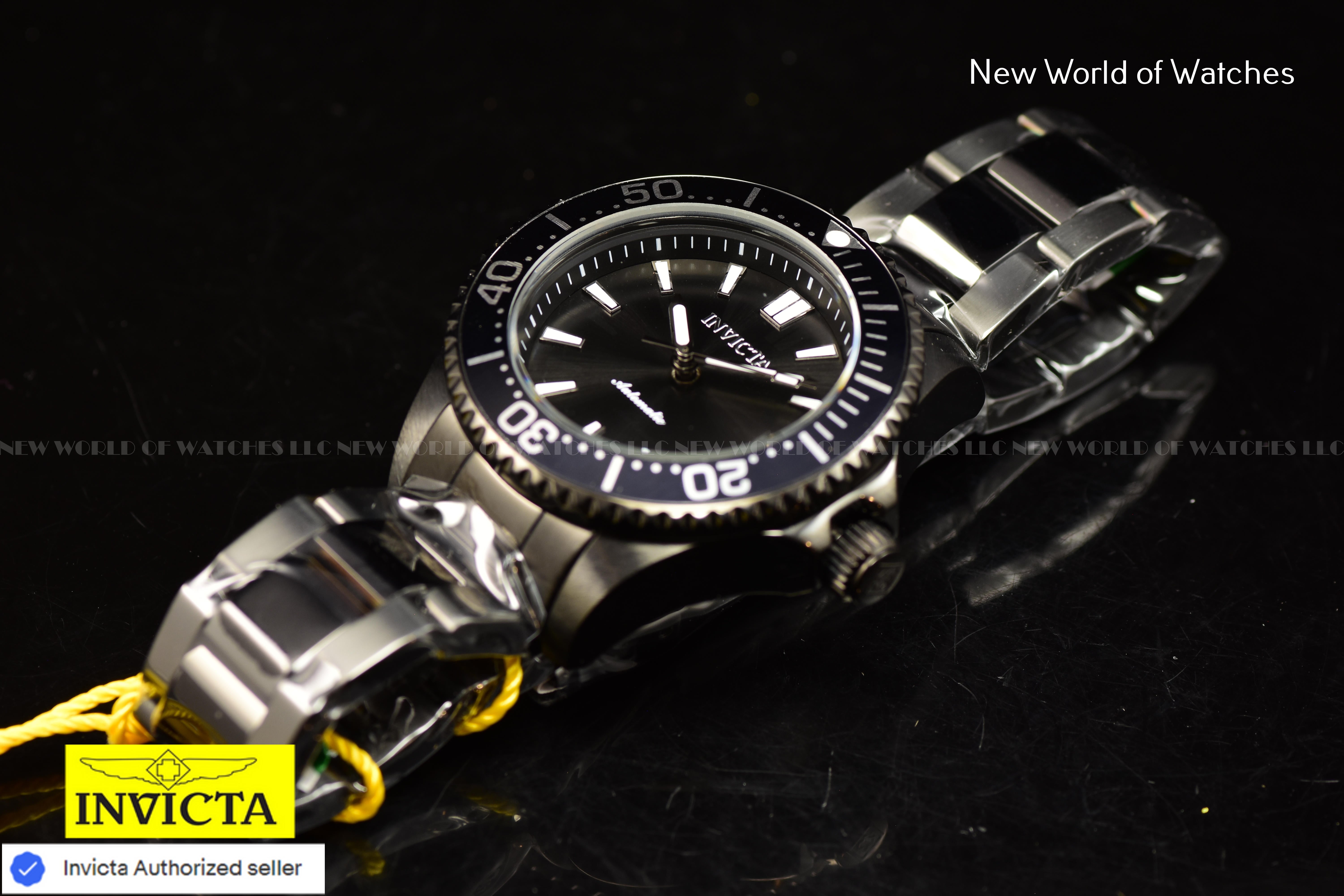 Invicta Lady PRO DIVER 38mm Stainless Steel TRIPLE BLACK Automatic Watch
