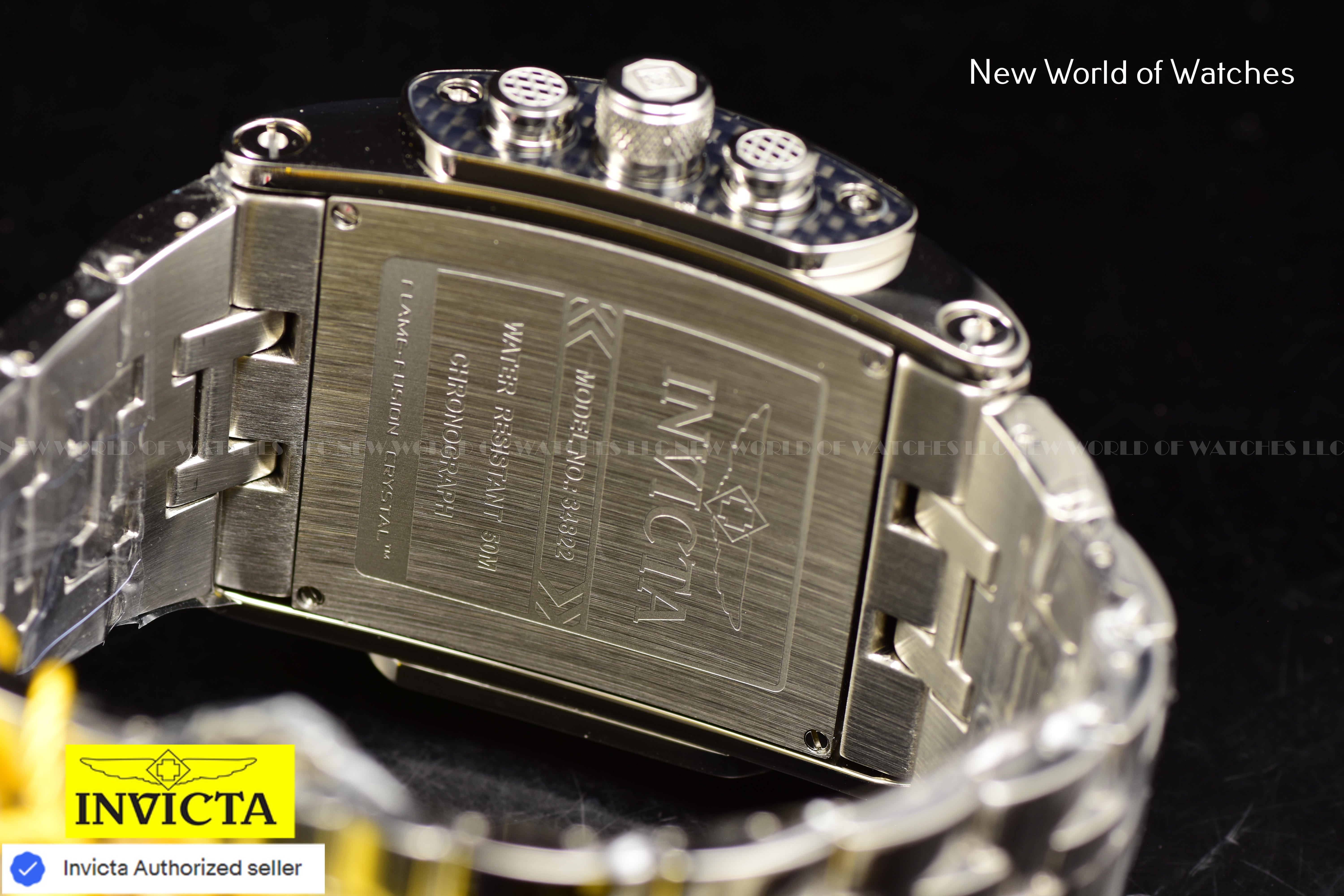 Invicta Men's Speedway The Beast MOP Platinum Chronograph Dial 47mm Steel Watch