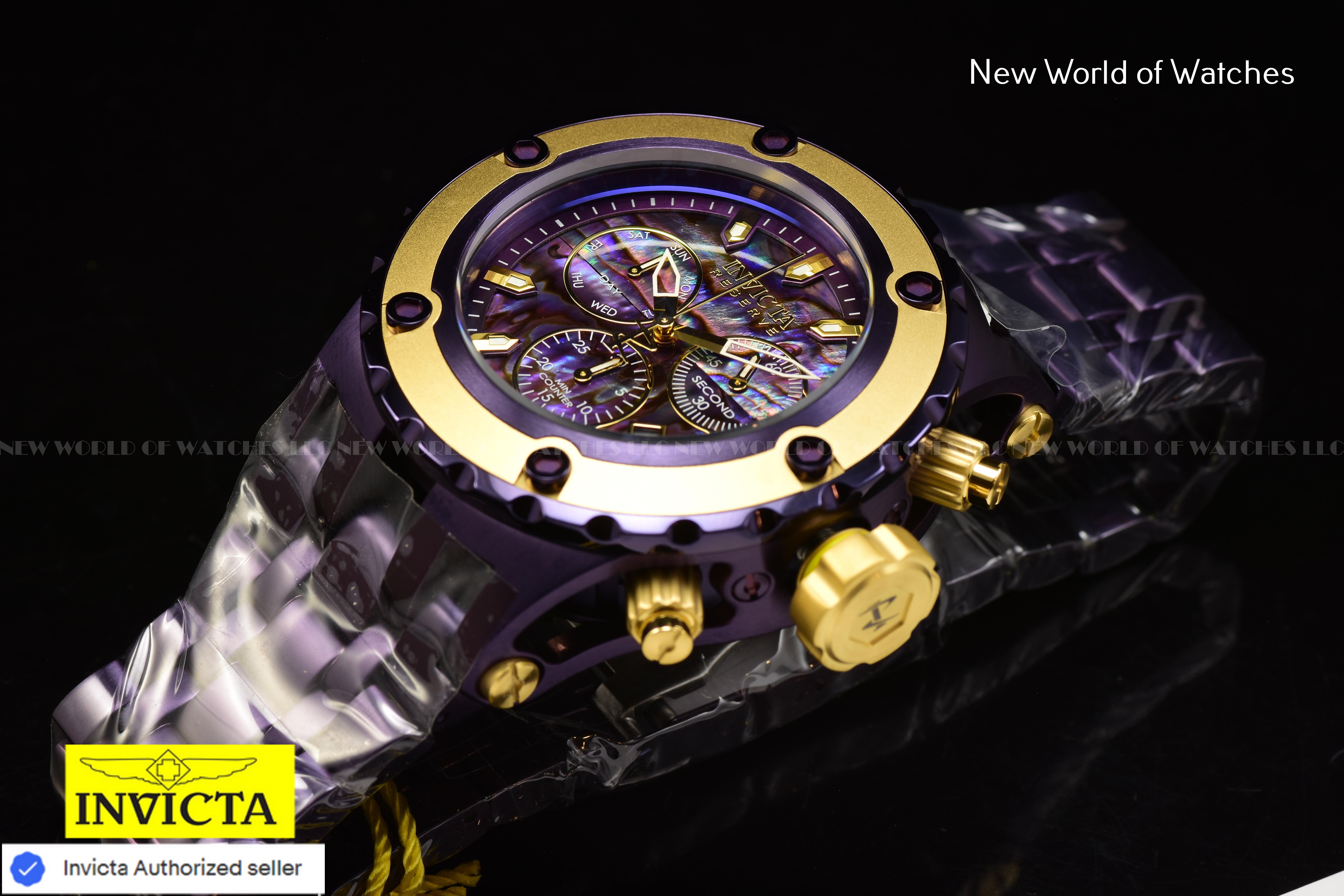 Invicta Mens Reserve Specialty Subaqua 52mm Chronograph PURPLE LABEL Swiss Watch