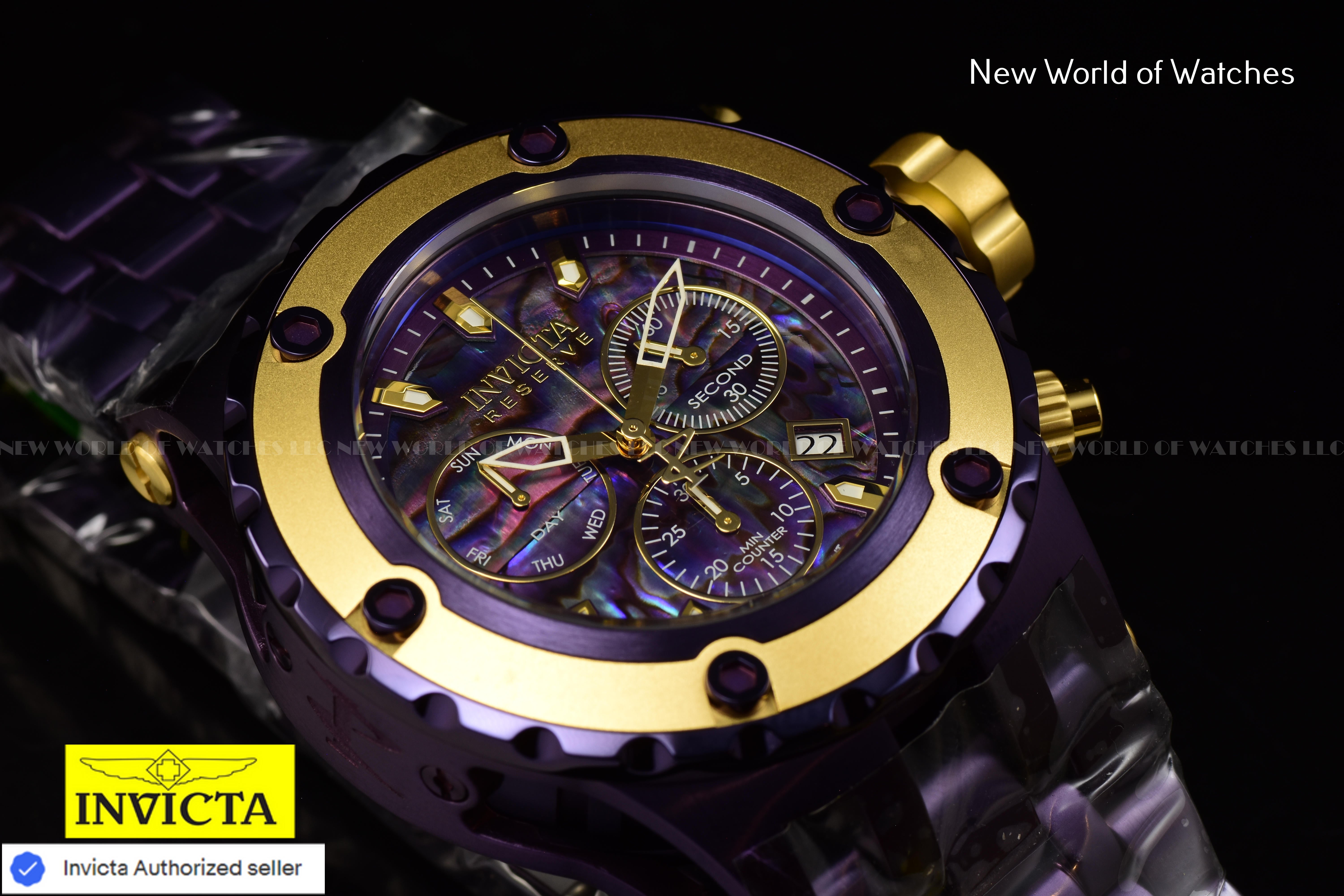 Invicta Mens Reserve Specialty Subaqua 52mm Chronograph PURPLE LABEL Swiss Watch