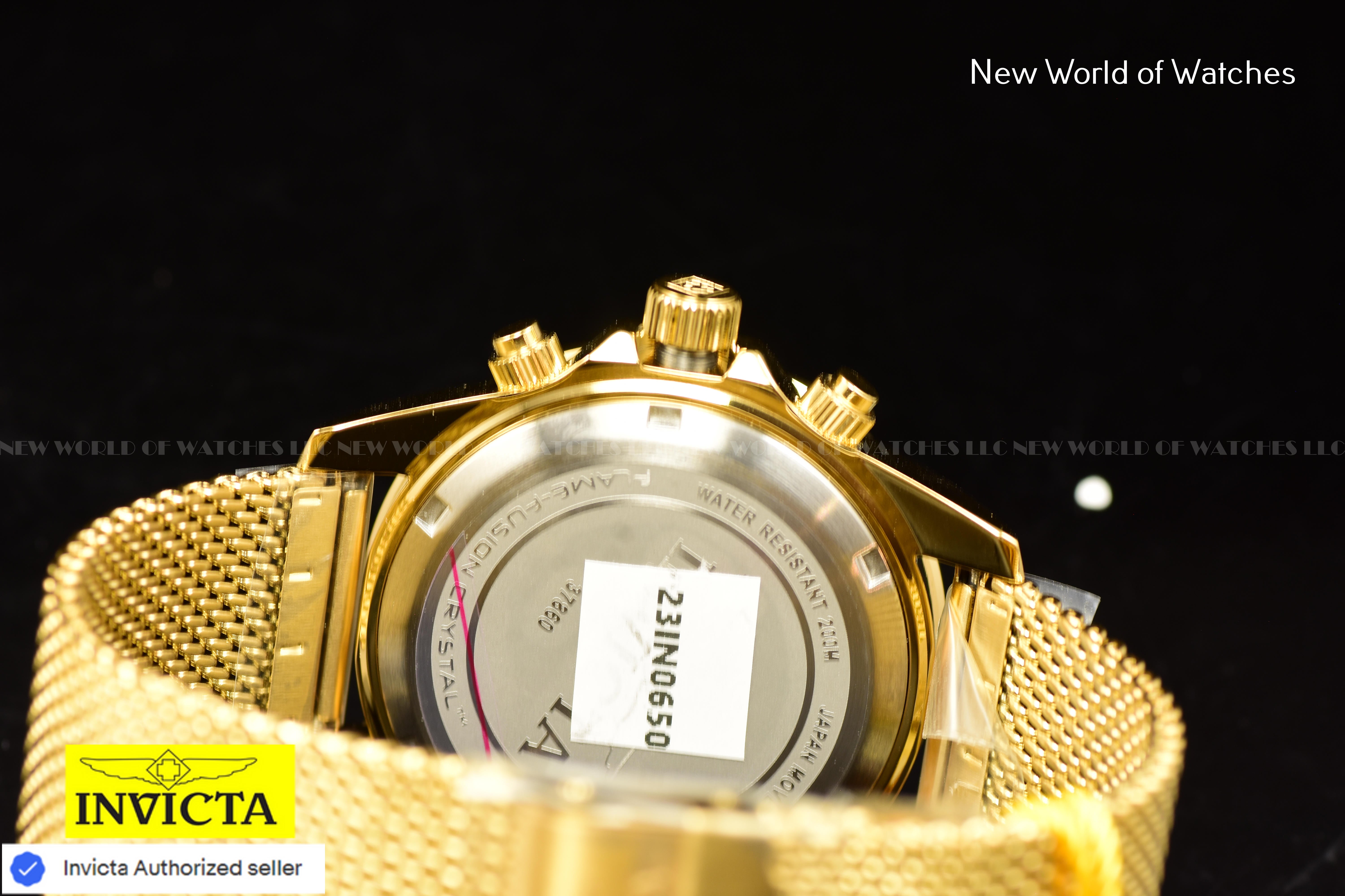 Invicta Lady Pro Diver 40mm Gold White Quartz Japan Stainless Steel Watch