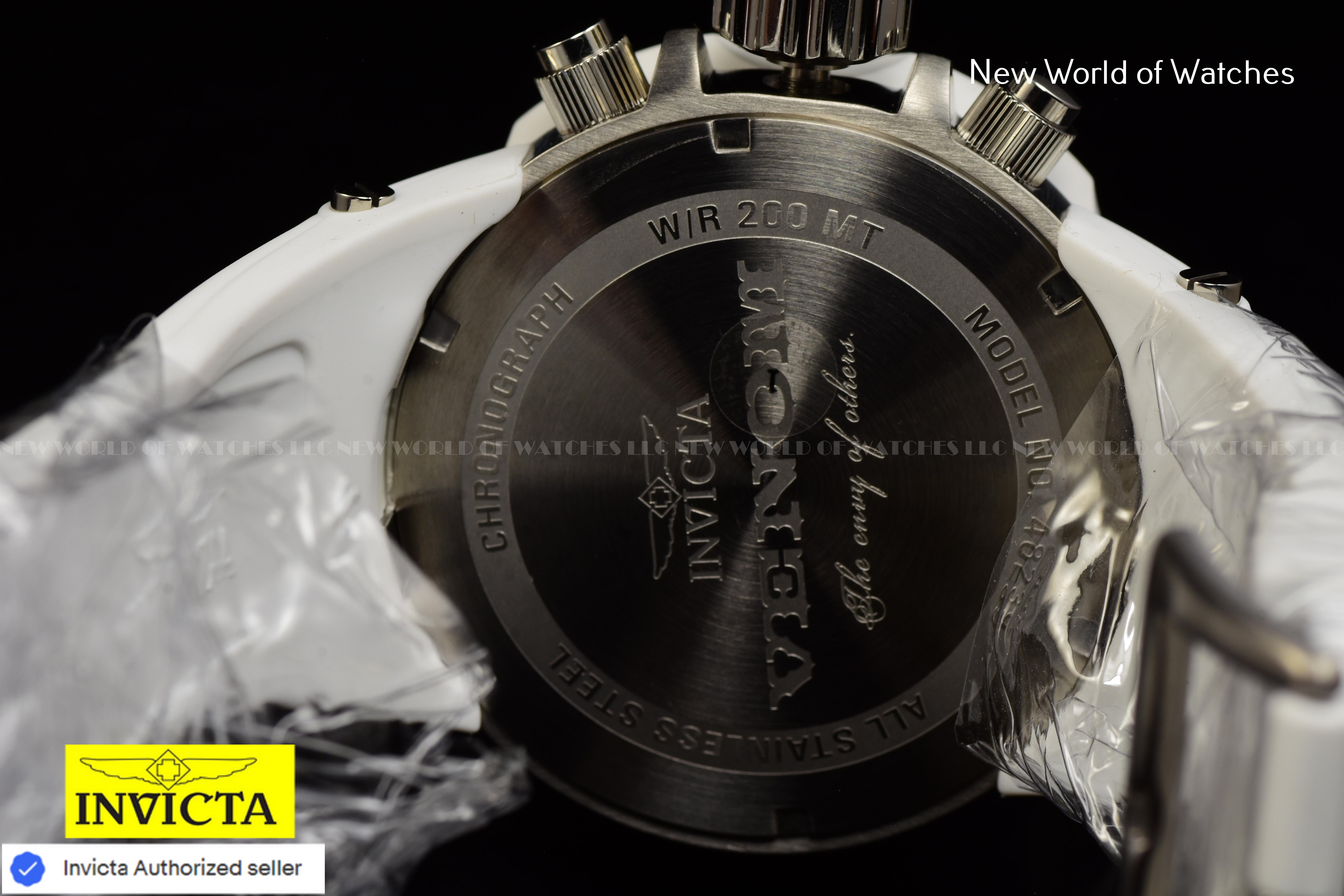 Invicta Men Venom Hydra 52mm Green White Quartz Japan Silicone Watch