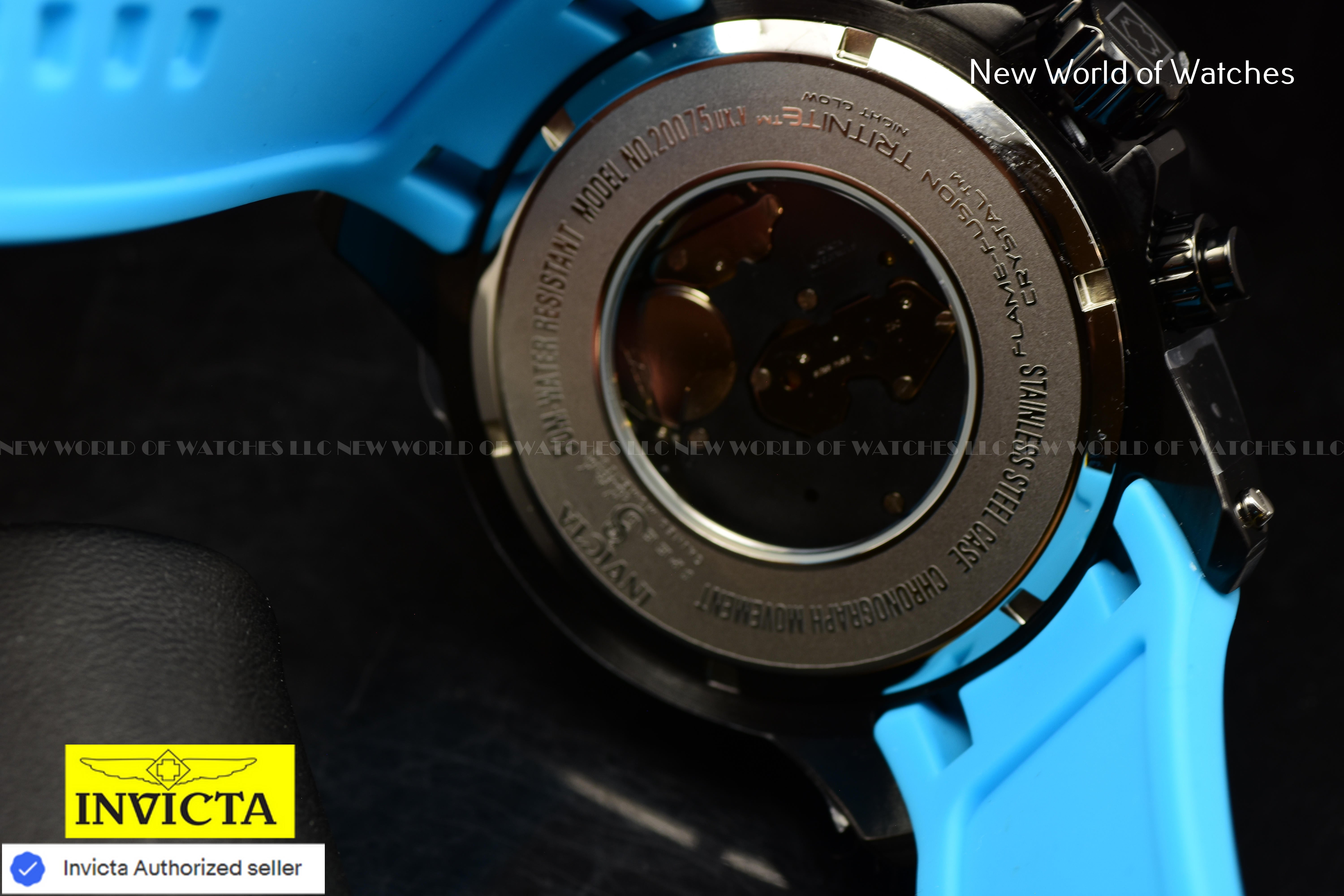 Invicta Men Speedway 51mm Black Quartz Thailand Silicone Watch