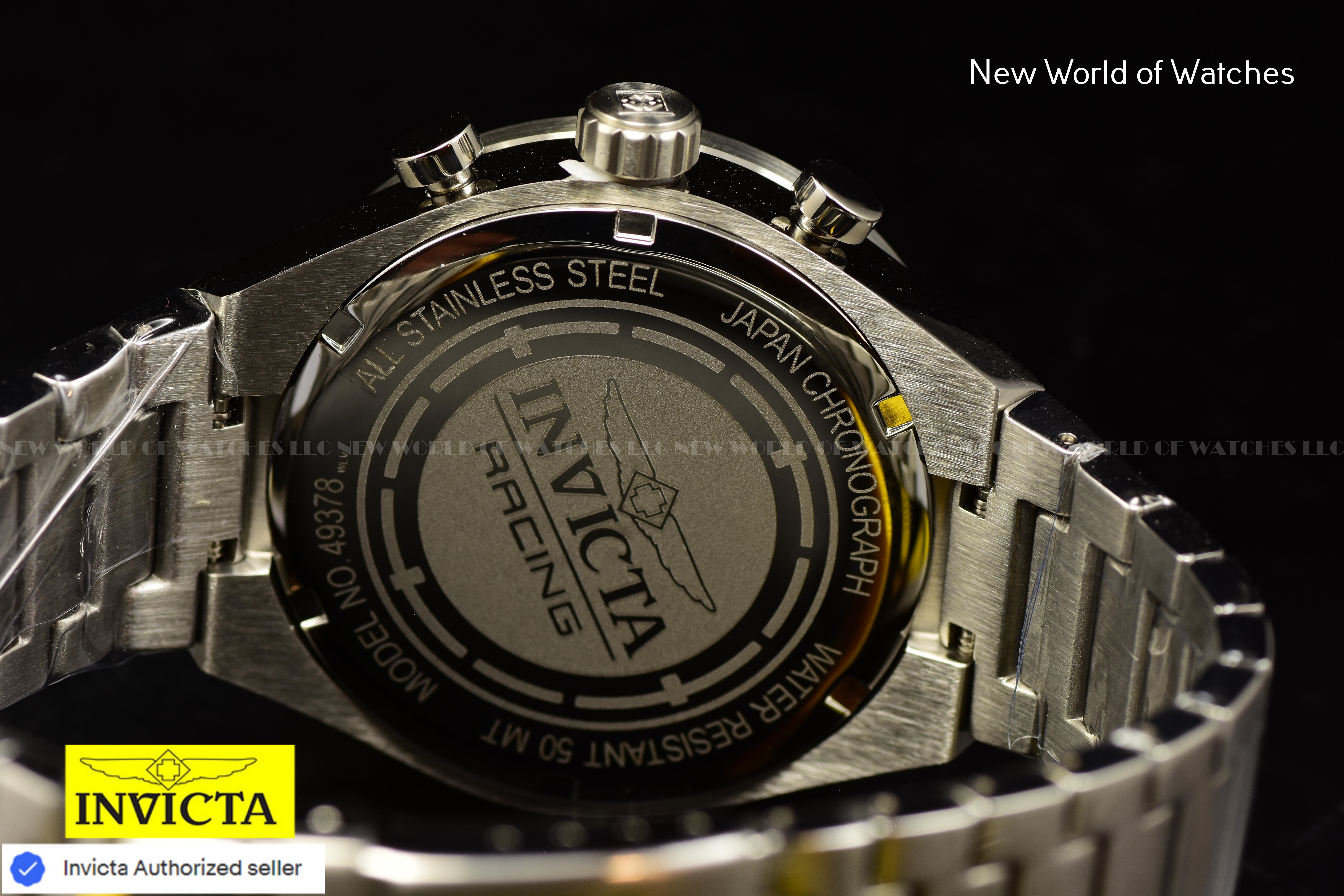 Invicta Men Speedway 44mm Silver Quartz Japan Stainless Steel Watch