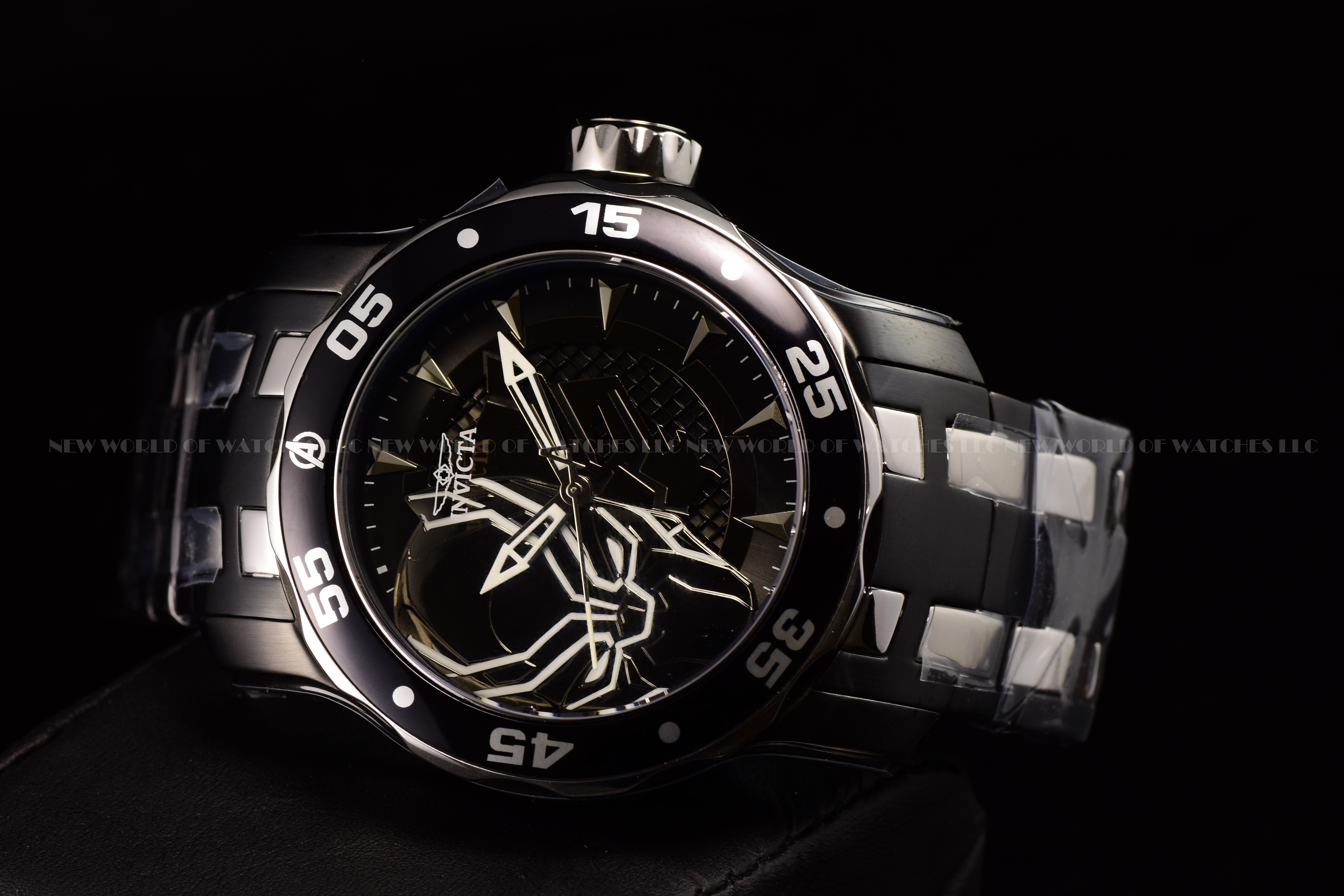 Invicta Marvel Black Panther Men's 48mm Limited Edition Black Quartz Watch 32422