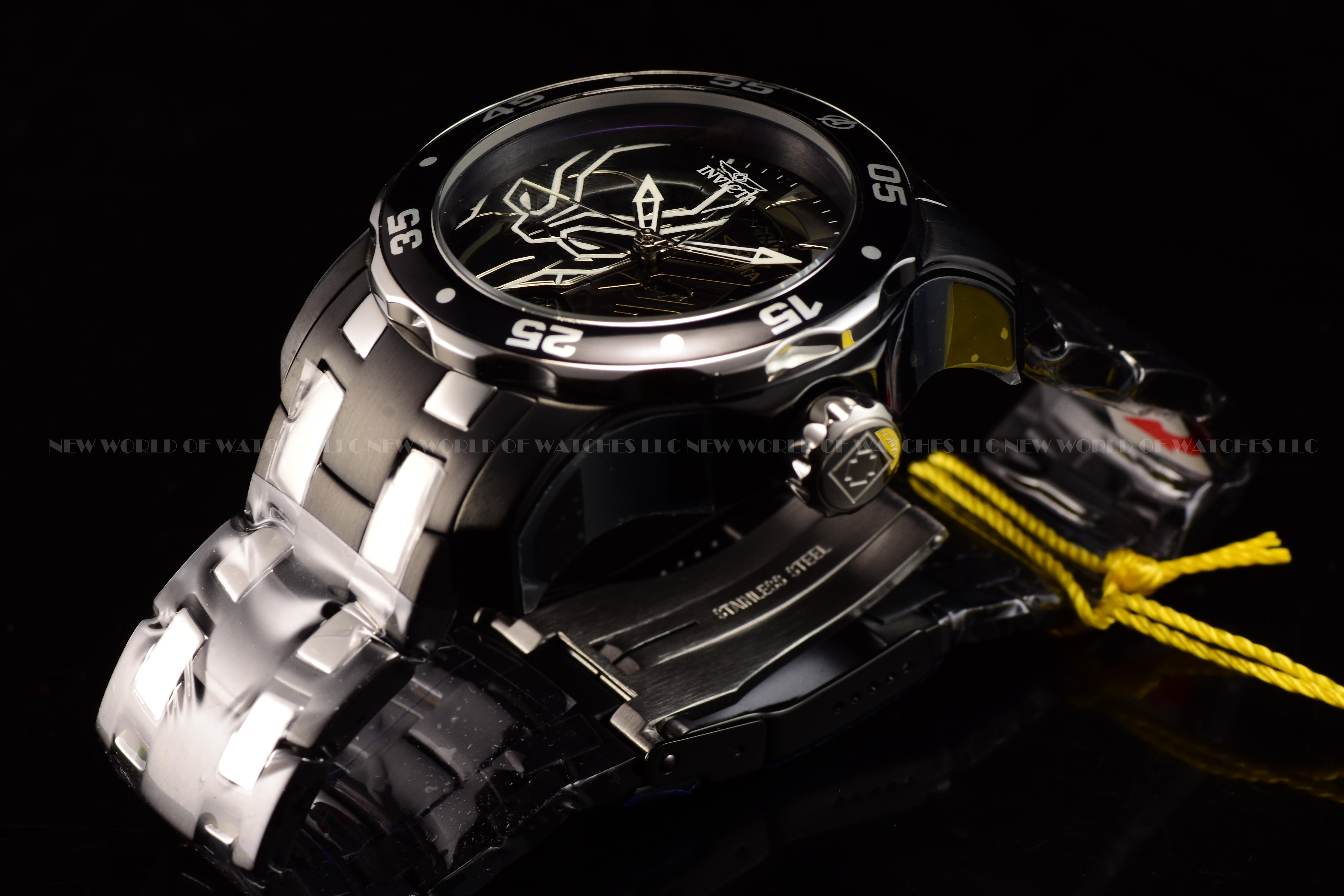 Invicta Marvel Black Panther Men's 48mm Limited Edition Black Quartz Watch 32422