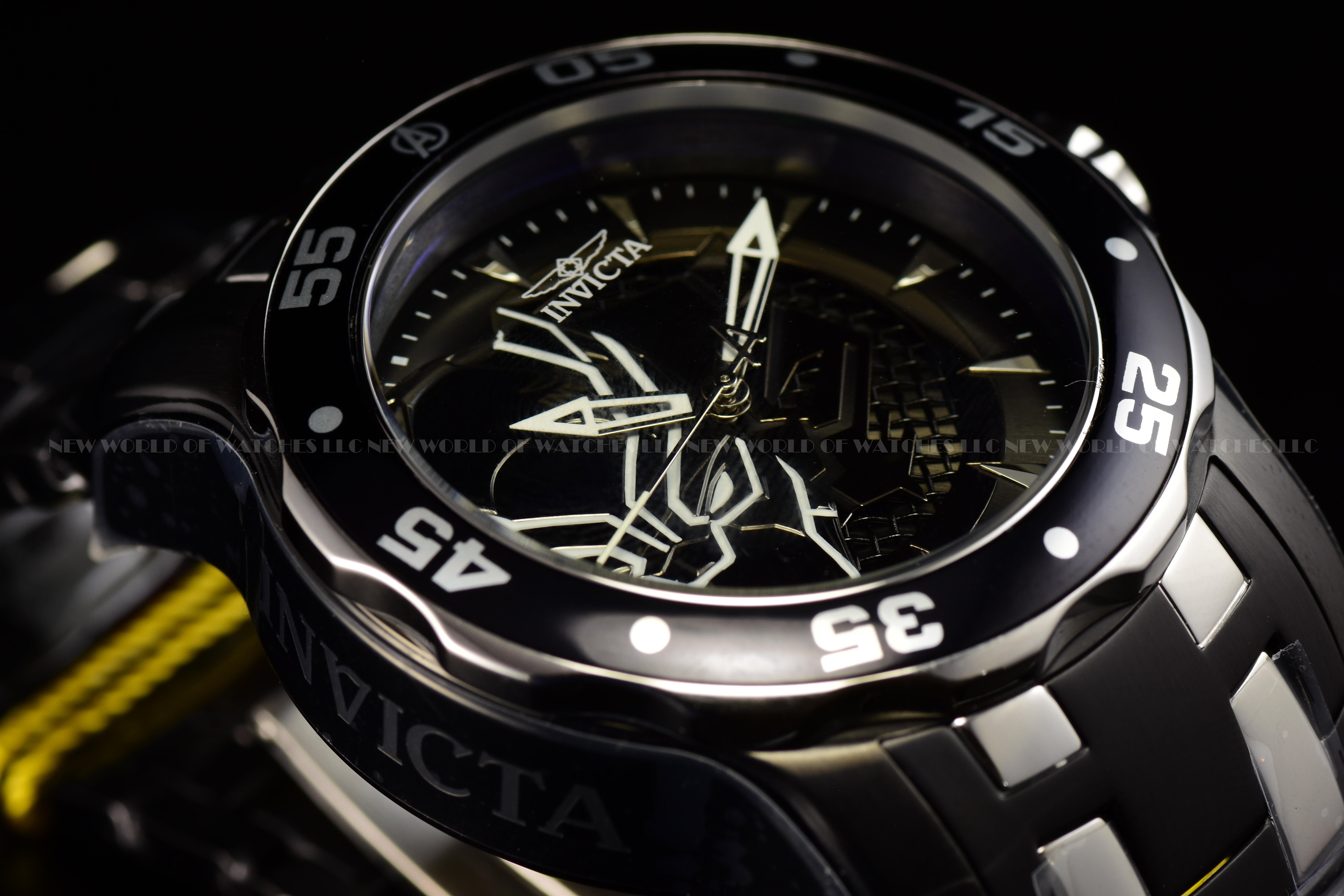 Invicta Marvel Black Panther Men's 48mm Limited Edition Black Quartz Watch 32422