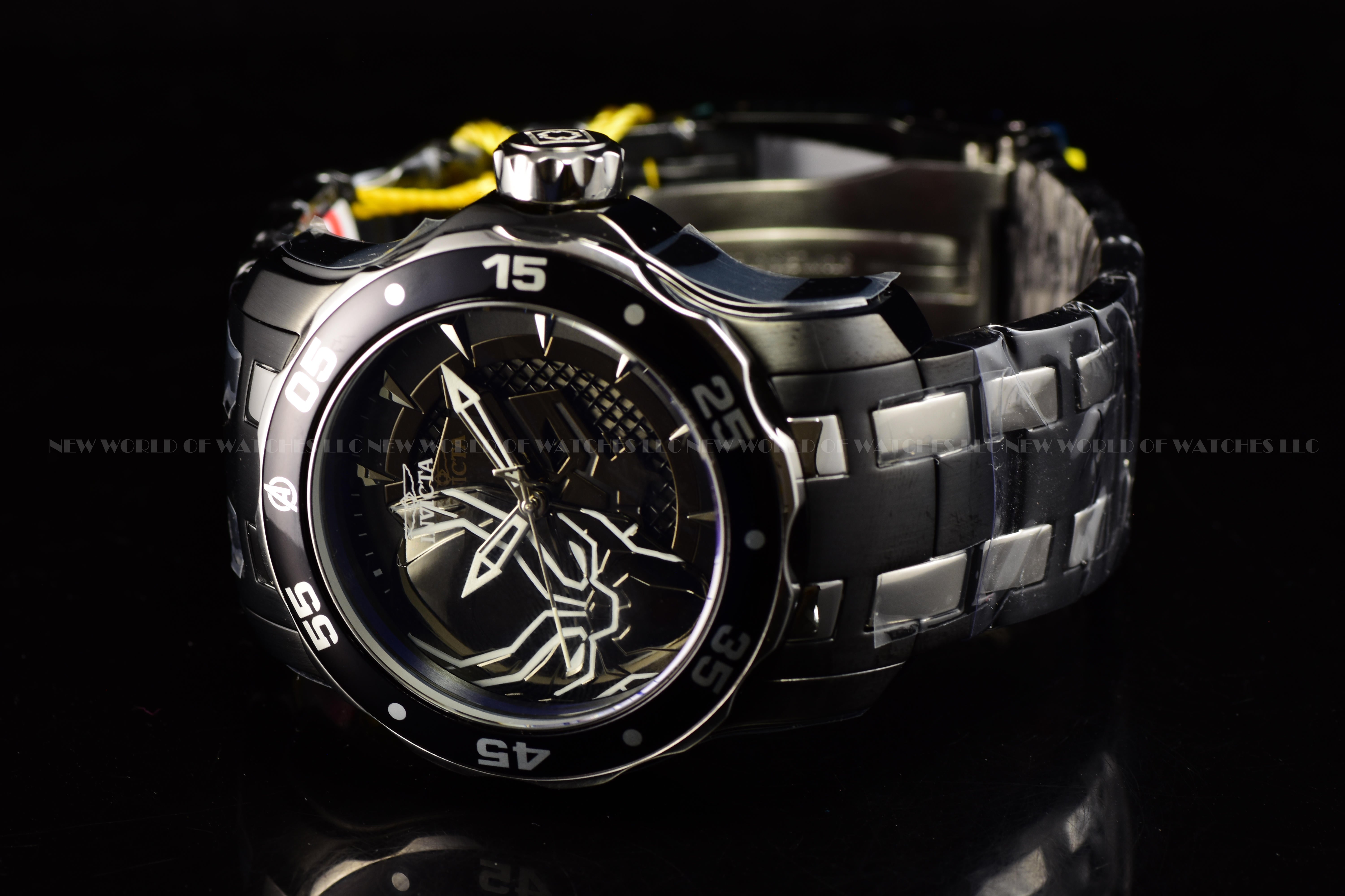 Invicta Marvel Black Panther Men's 48mm Limited Edition Black Quartz Watch 32422