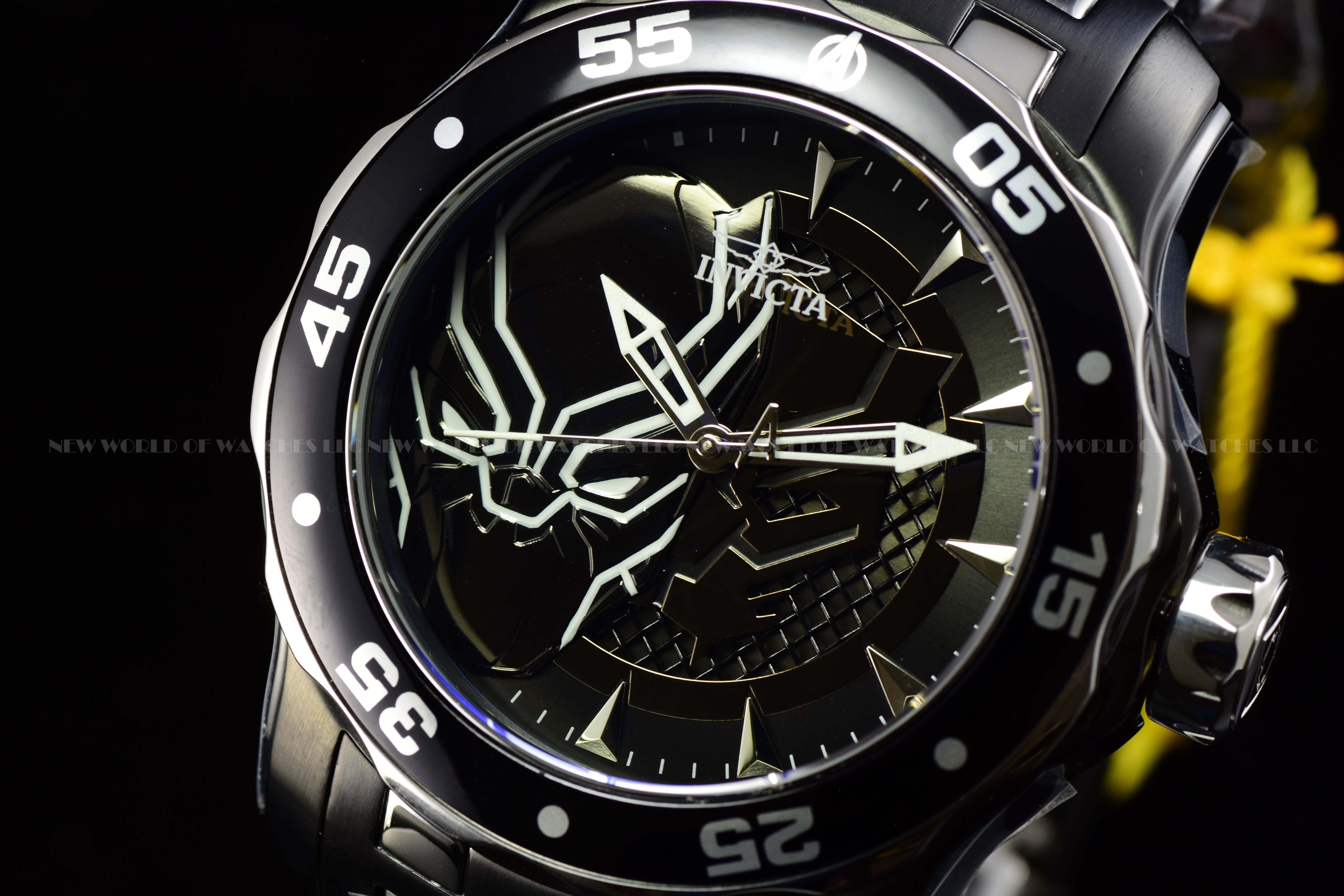 Invicta Marvel Black Panther Men's 48mm Limited Edition Black Quartz Watch 32422