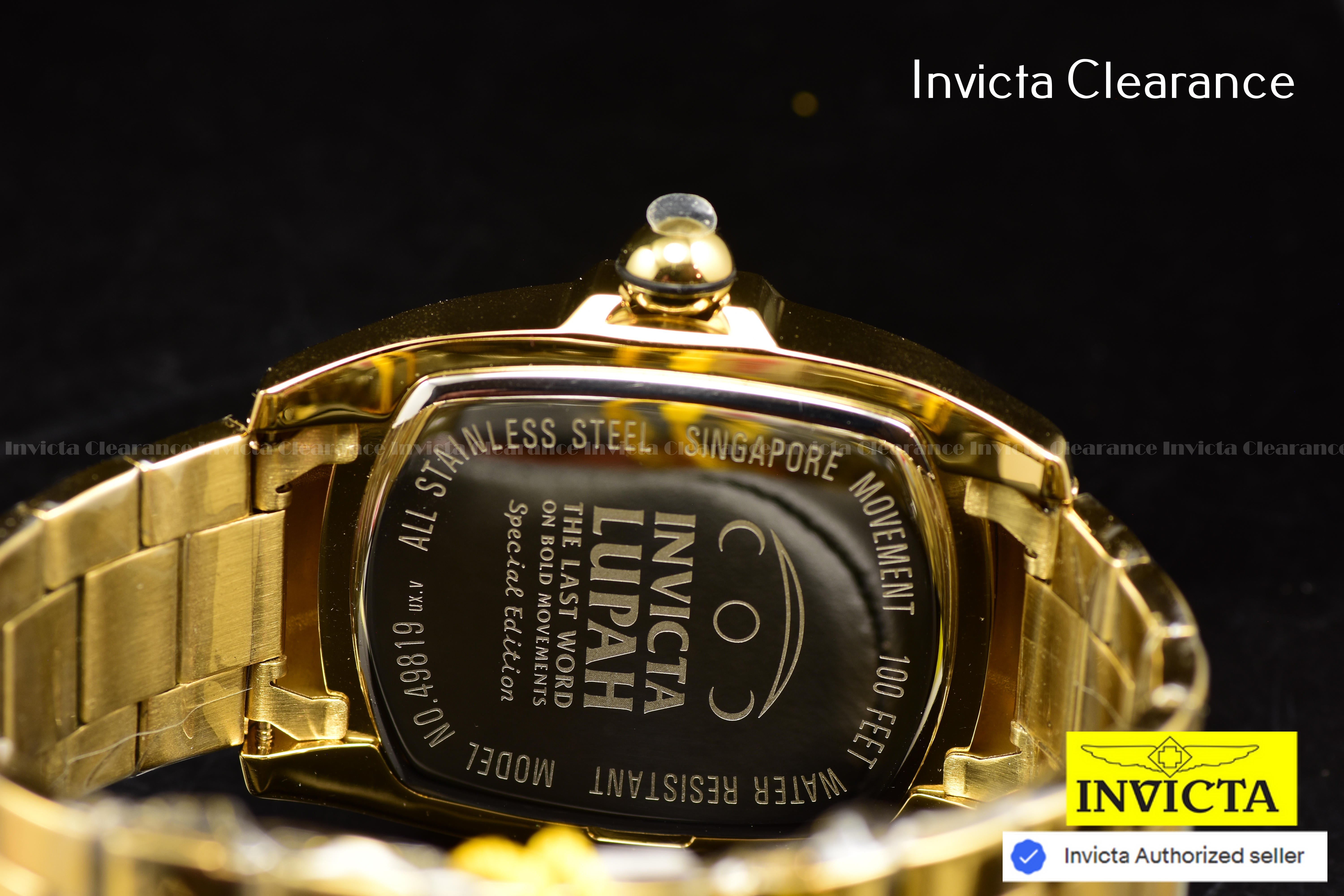 Invicta Men Lupah 47mm Green Quartz Singapore Stainless Steel Watch