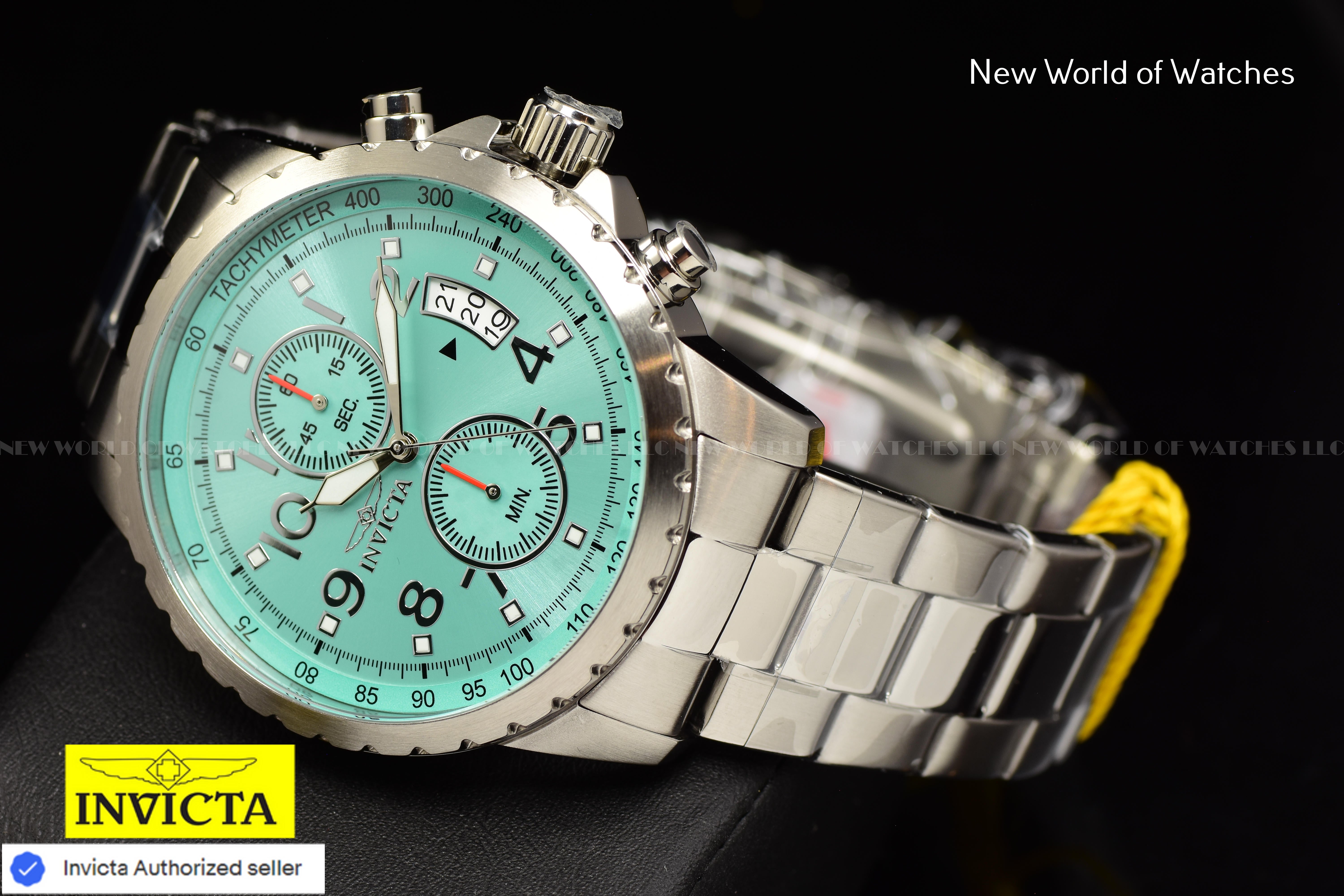 Invicta Men Specialty 45mm Light Blue Quartz Japan Stainless Steel Watch