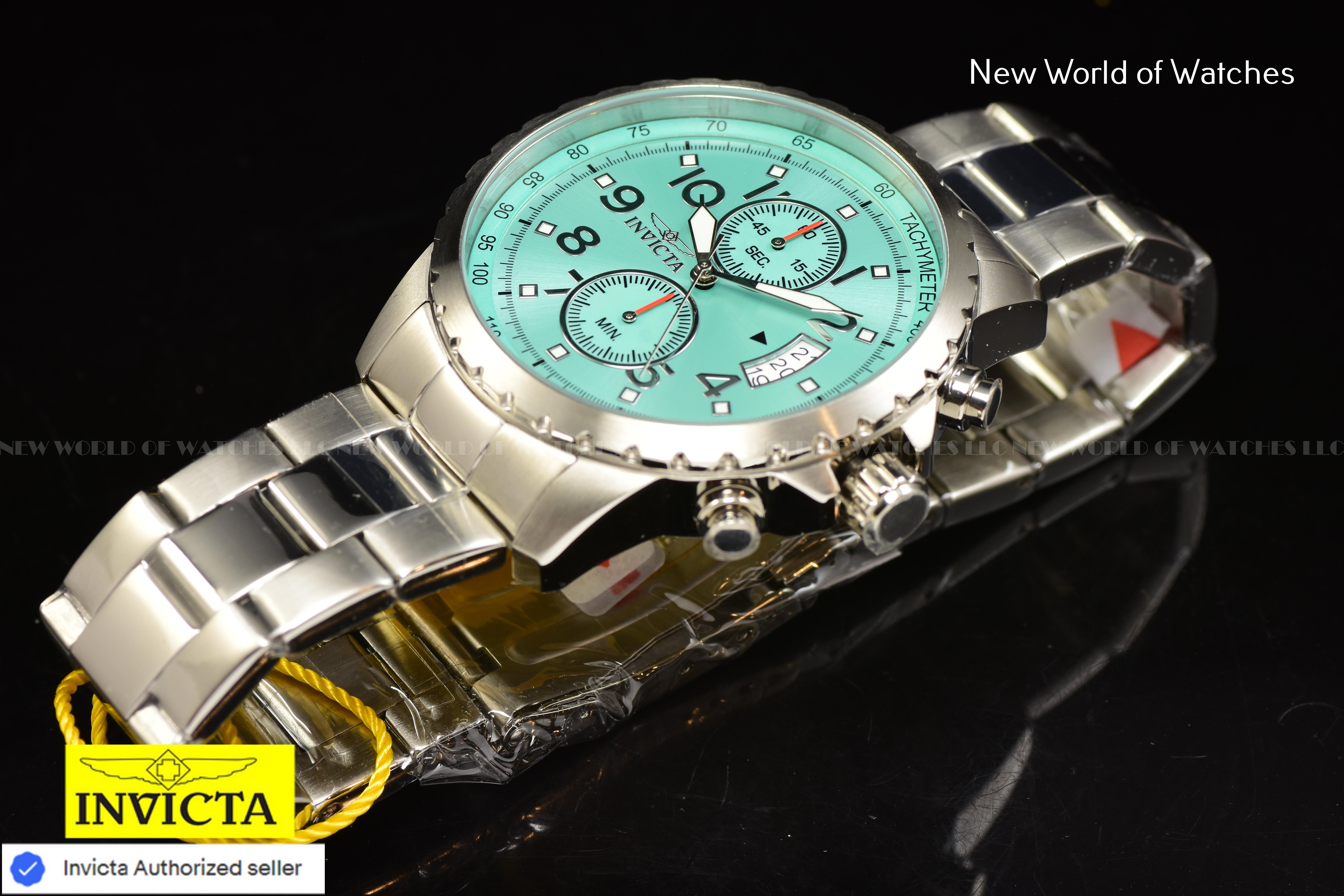 Invicta Men Specialty 45mm Light Blue Quartz Japan Stainless Steel Watch