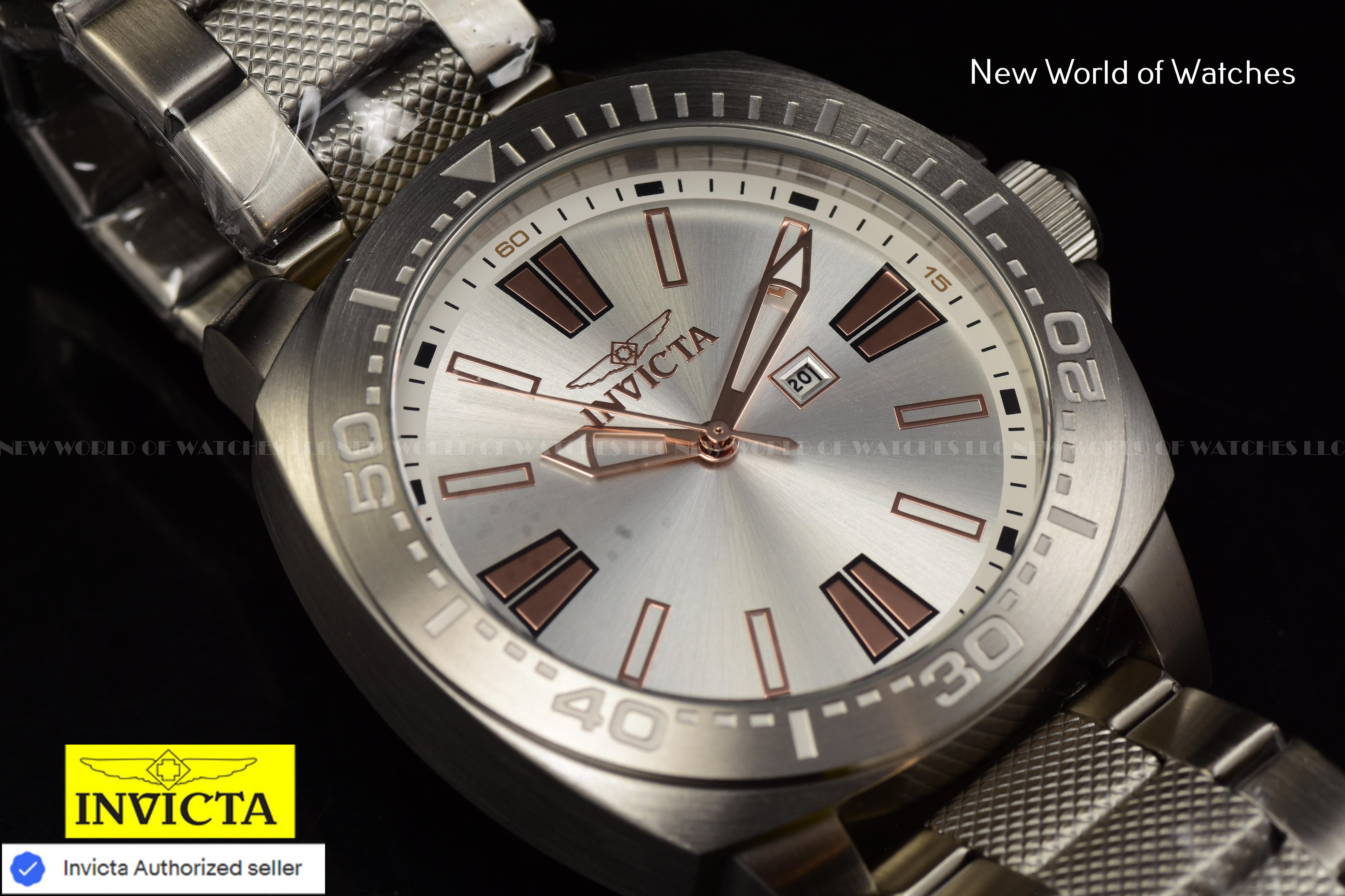 Invicta Men Speedway 46mm Silver Quartz Singapore Stainless Steel Watch