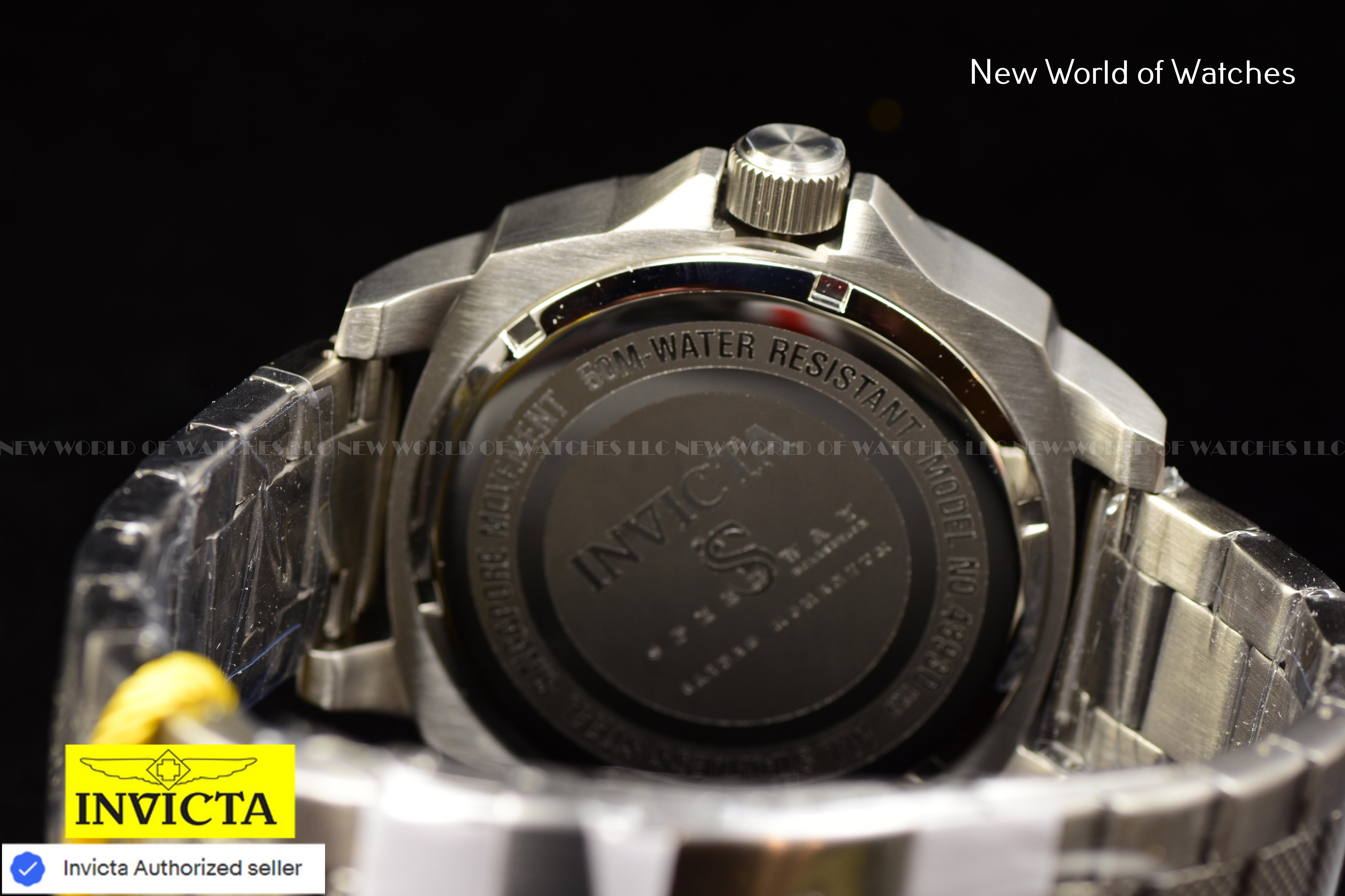 Invicta Men Speedway 46mm Silver Quartz Singapore Stainless Steel Watch