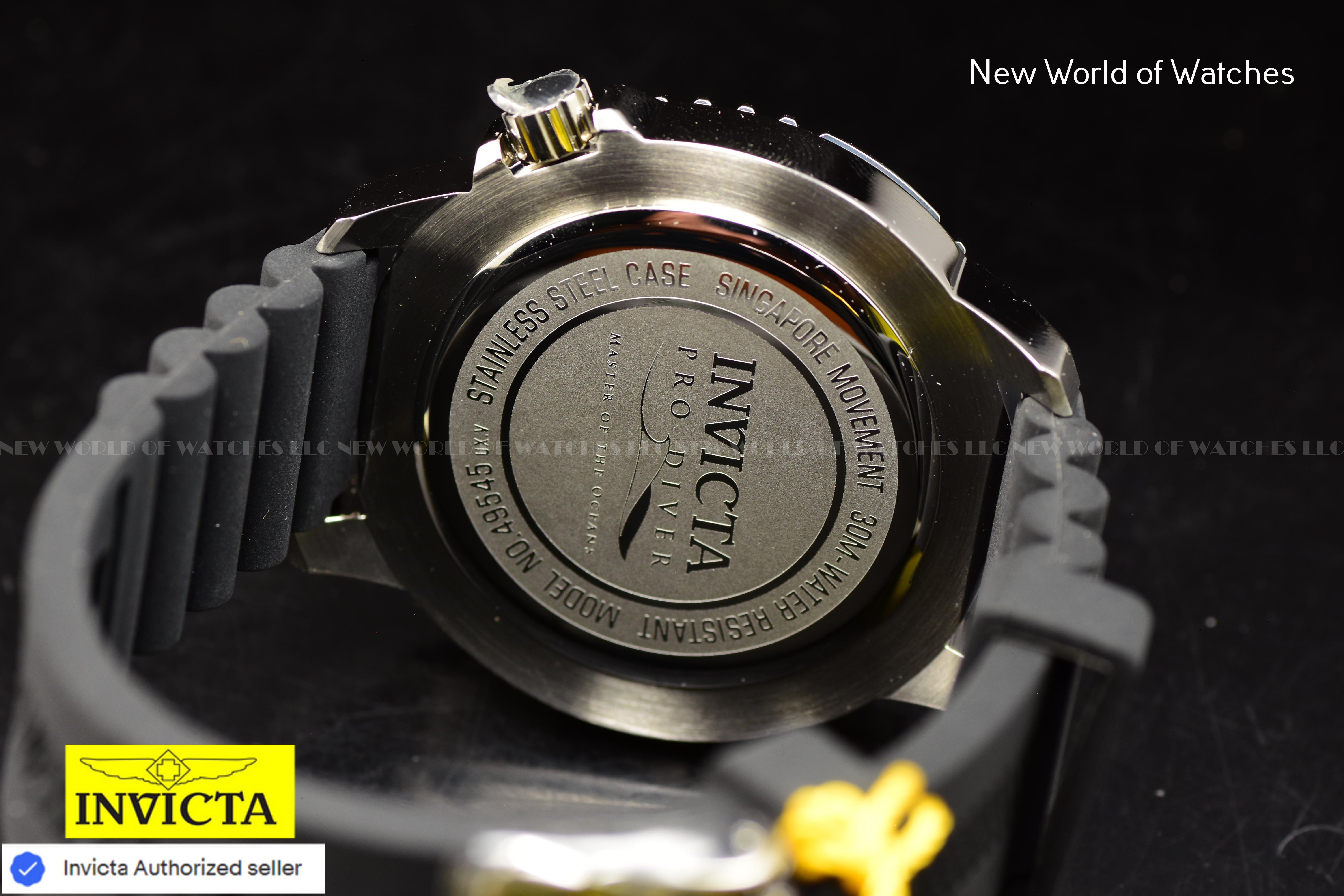 Invicta Men Pro Diver 48mm Green Blue Quartz Singapore Silicone Watch