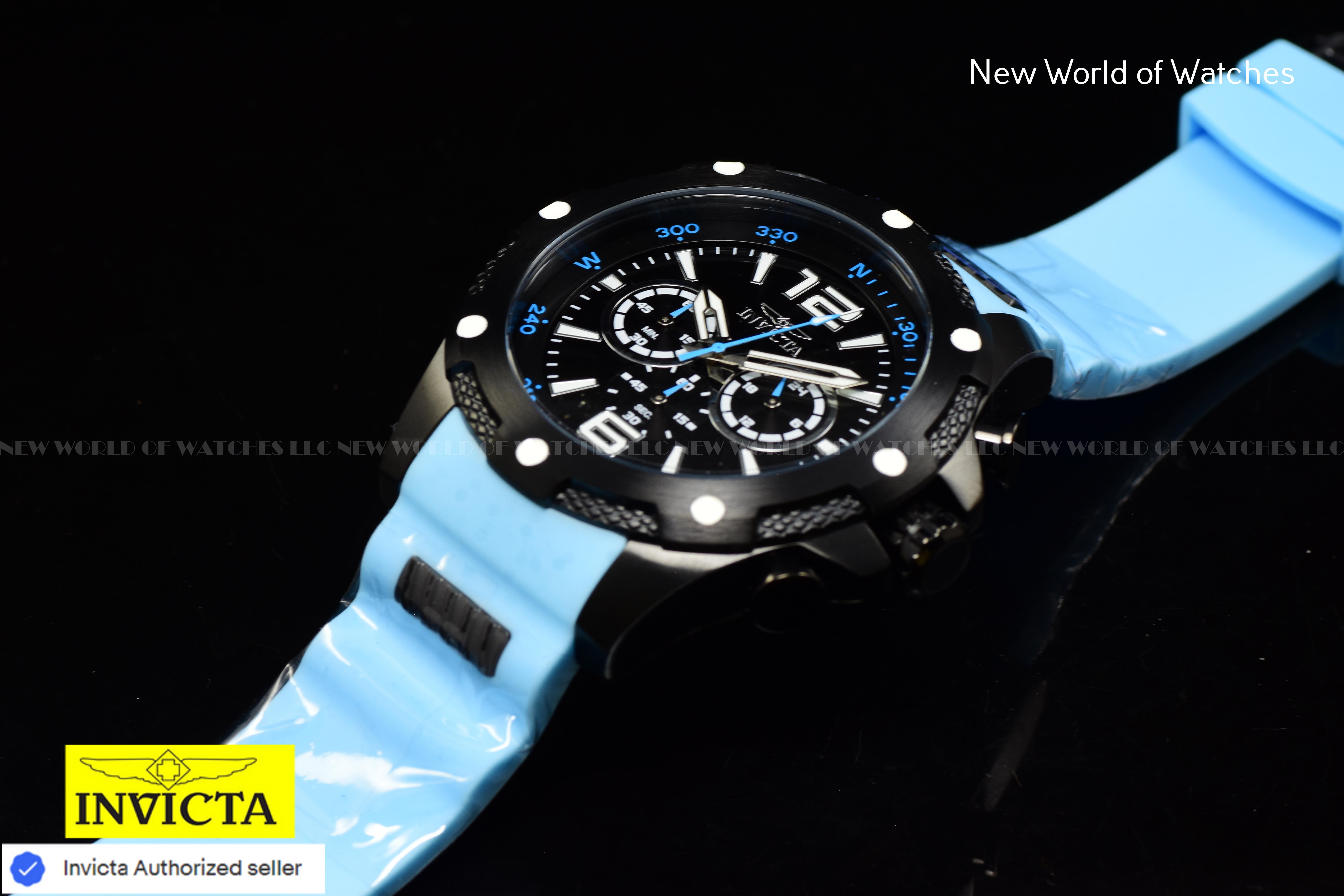 Invicta Men I-Force 50mm Black Quartz Japan Silicone Stainless Steel New Watch