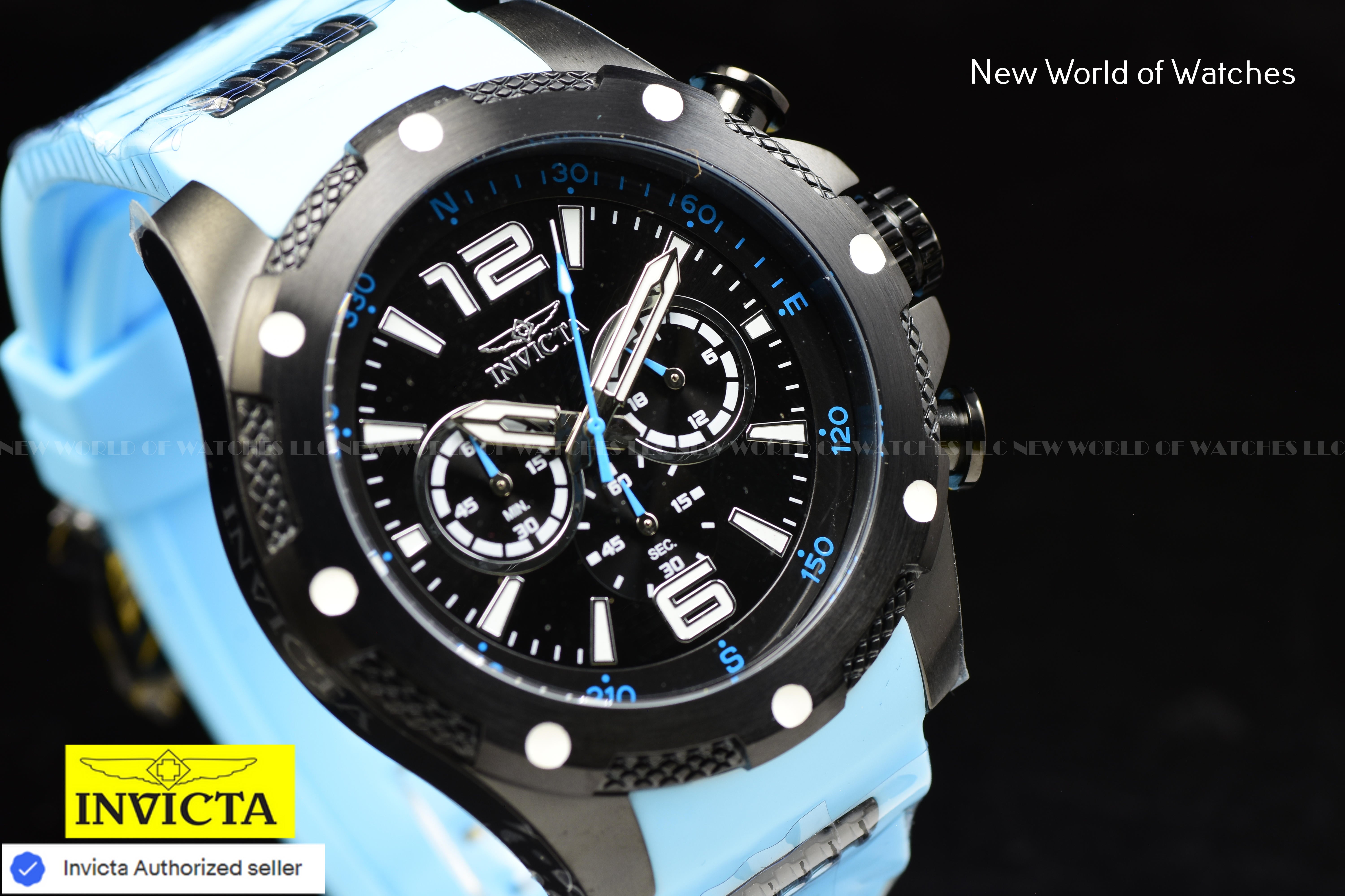 Invicta Men I-Force 50mm Black Quartz Japan Silicone Stainless Steel New Watch