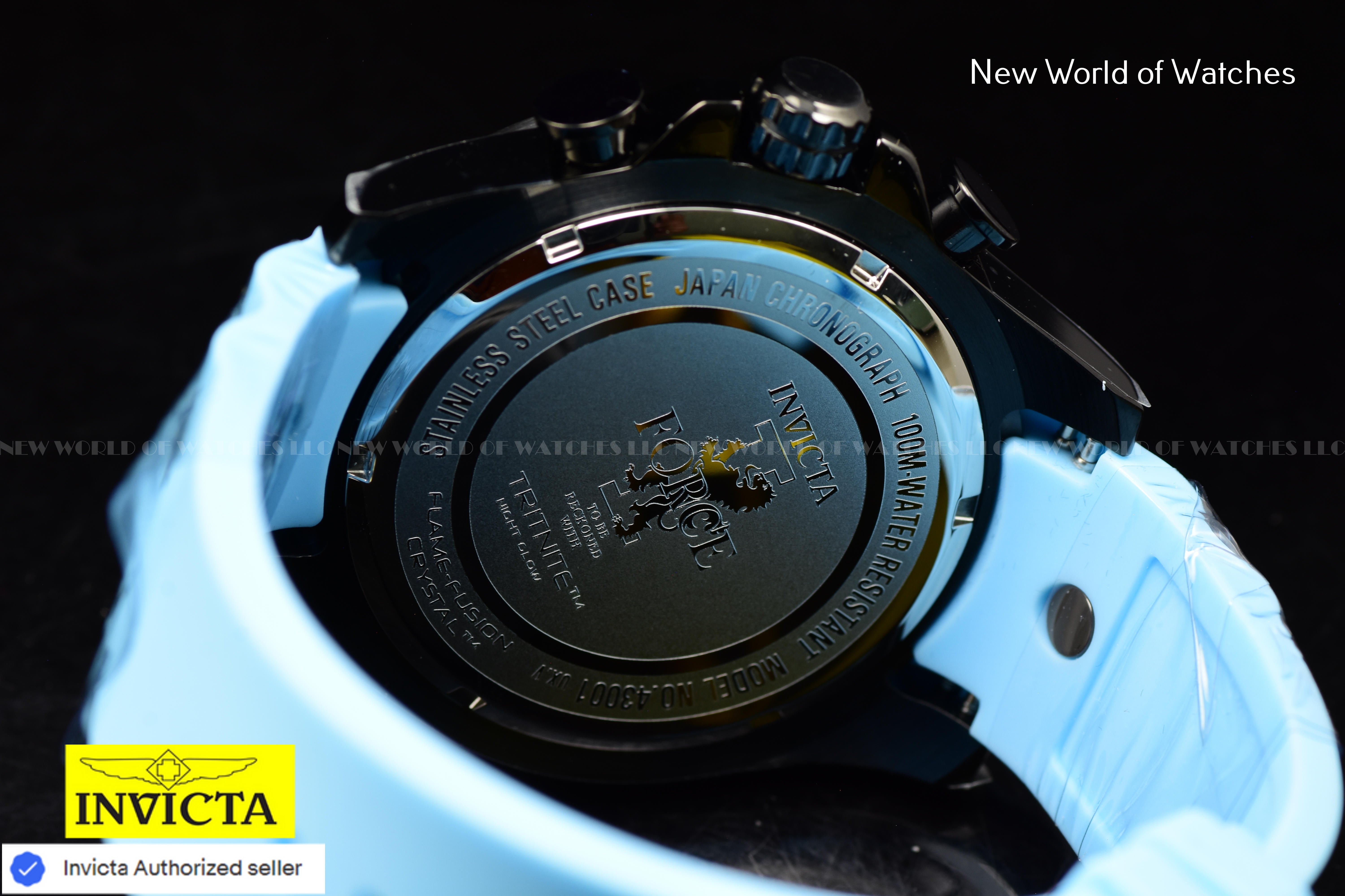 Invicta Men I-Force 50mm Black Quartz Japan Silicone Stainless Steel New Watch