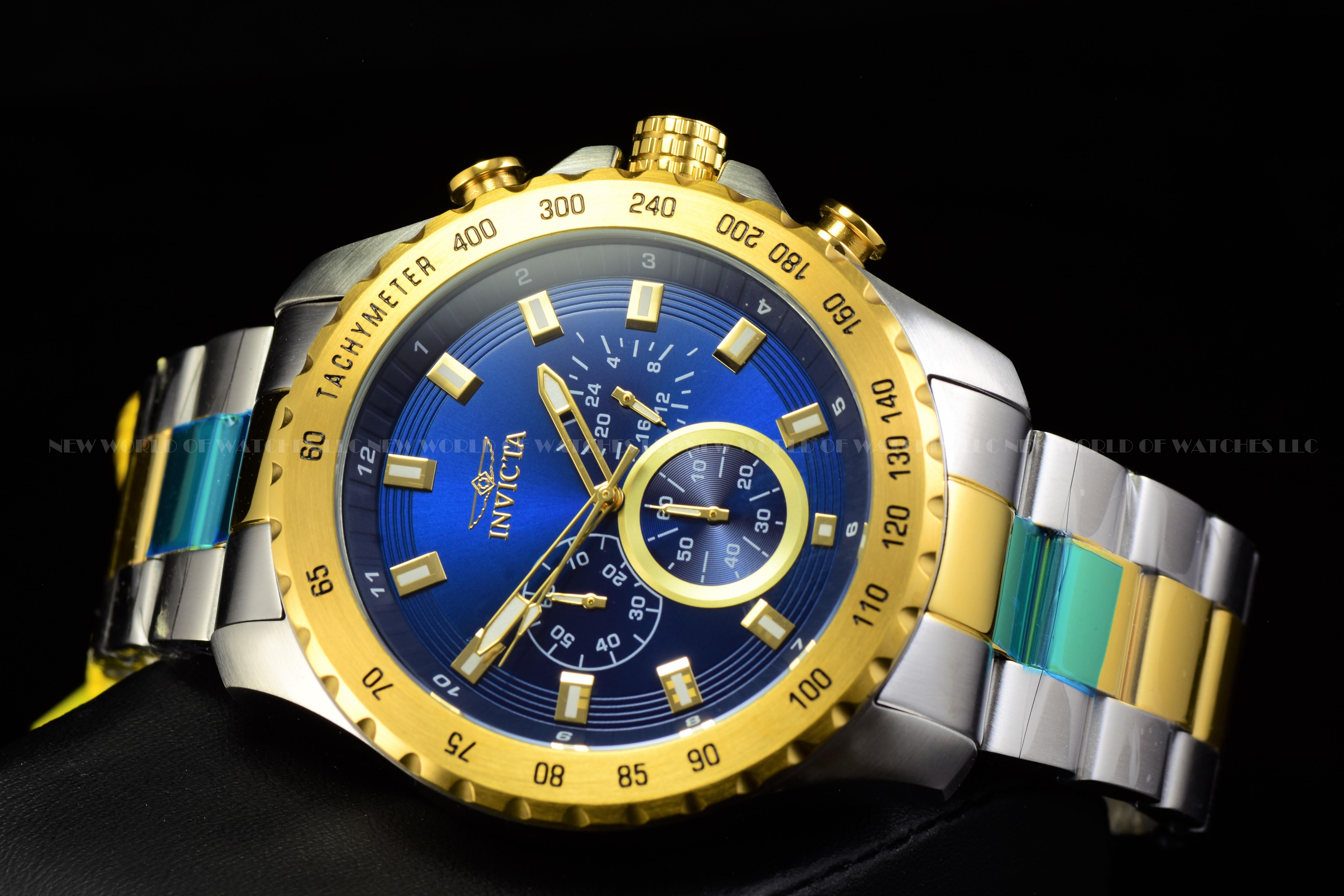 Invicta Men Speedway 48mm Blue Quartz Japan Stainless Steel Watch