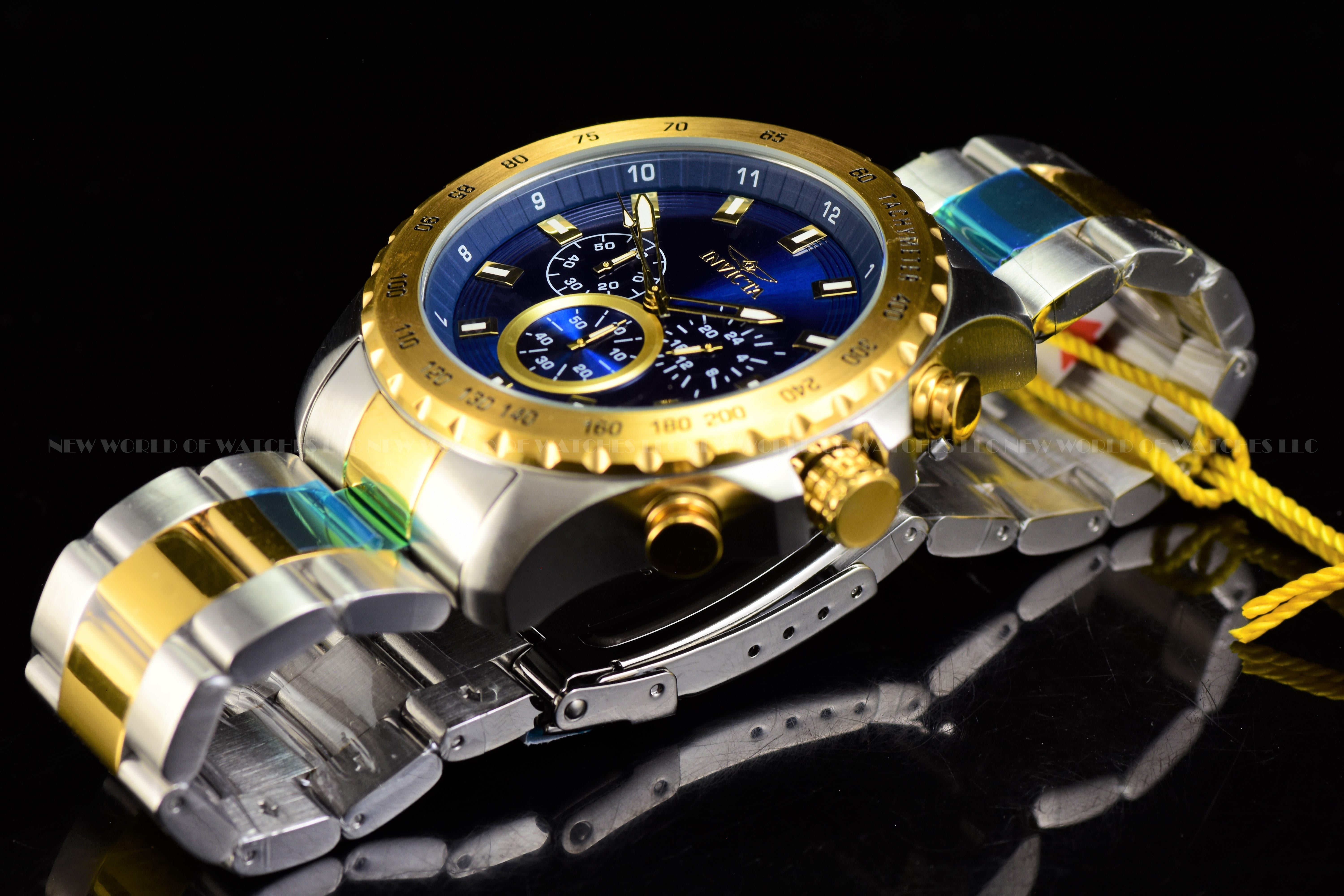 Invicta Men Speedway 48mm Blue Quartz Japan Stainless Steel Watch