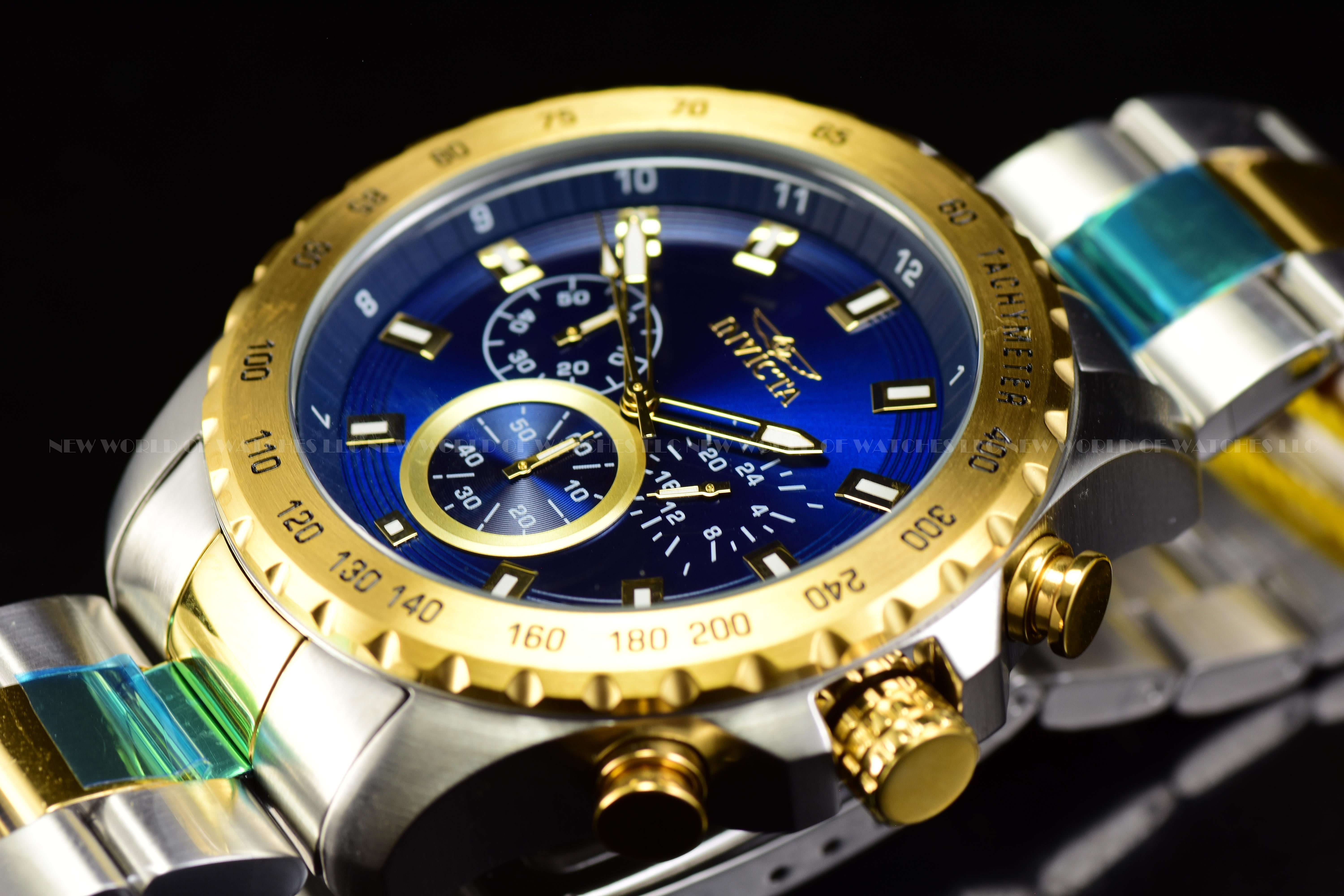 Invicta Men Speedway 48mm Blue Quartz Japan Stainless Steel Watch