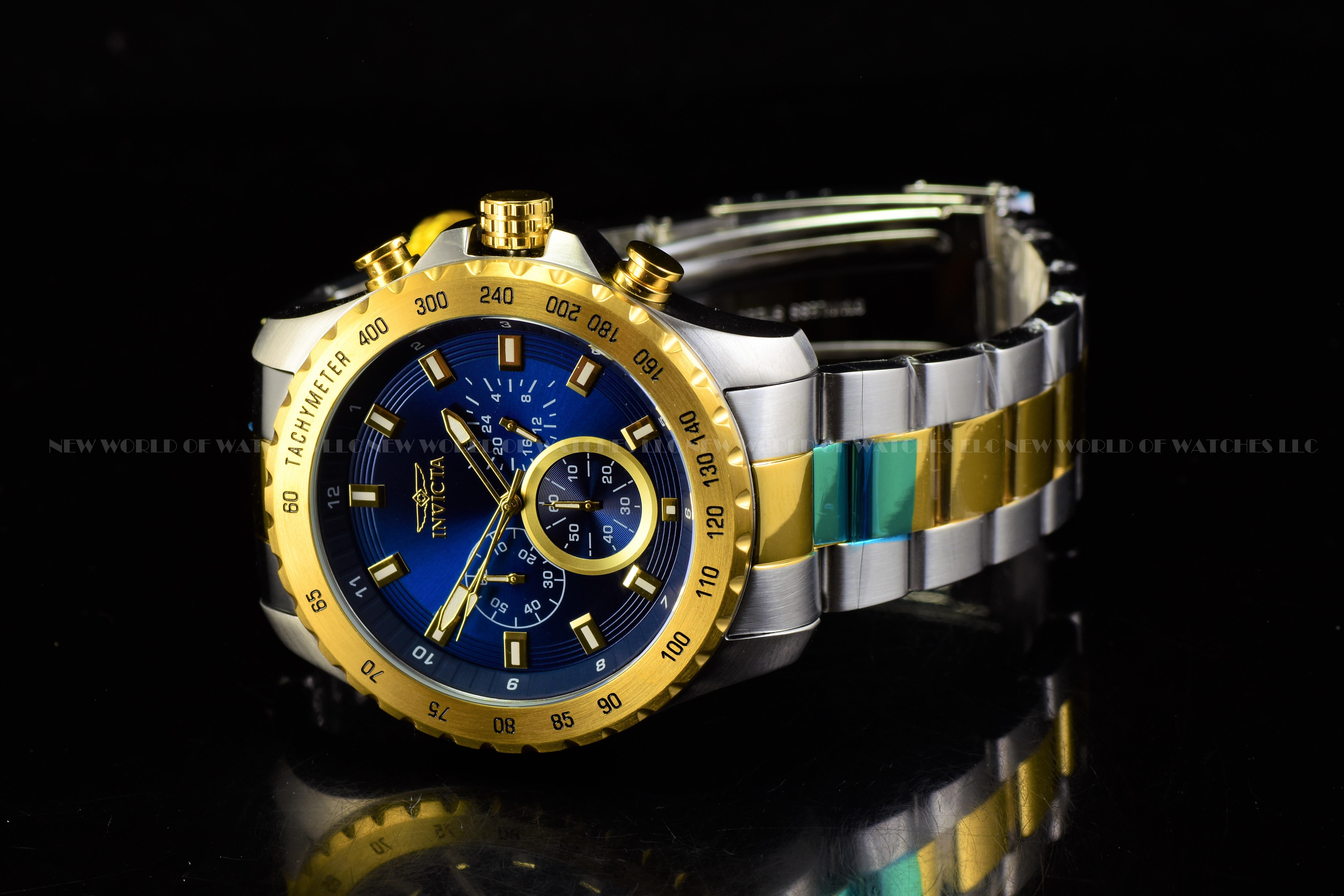 Invicta Men Speedway 48mm Blue Quartz Japan Stainless Steel Watch