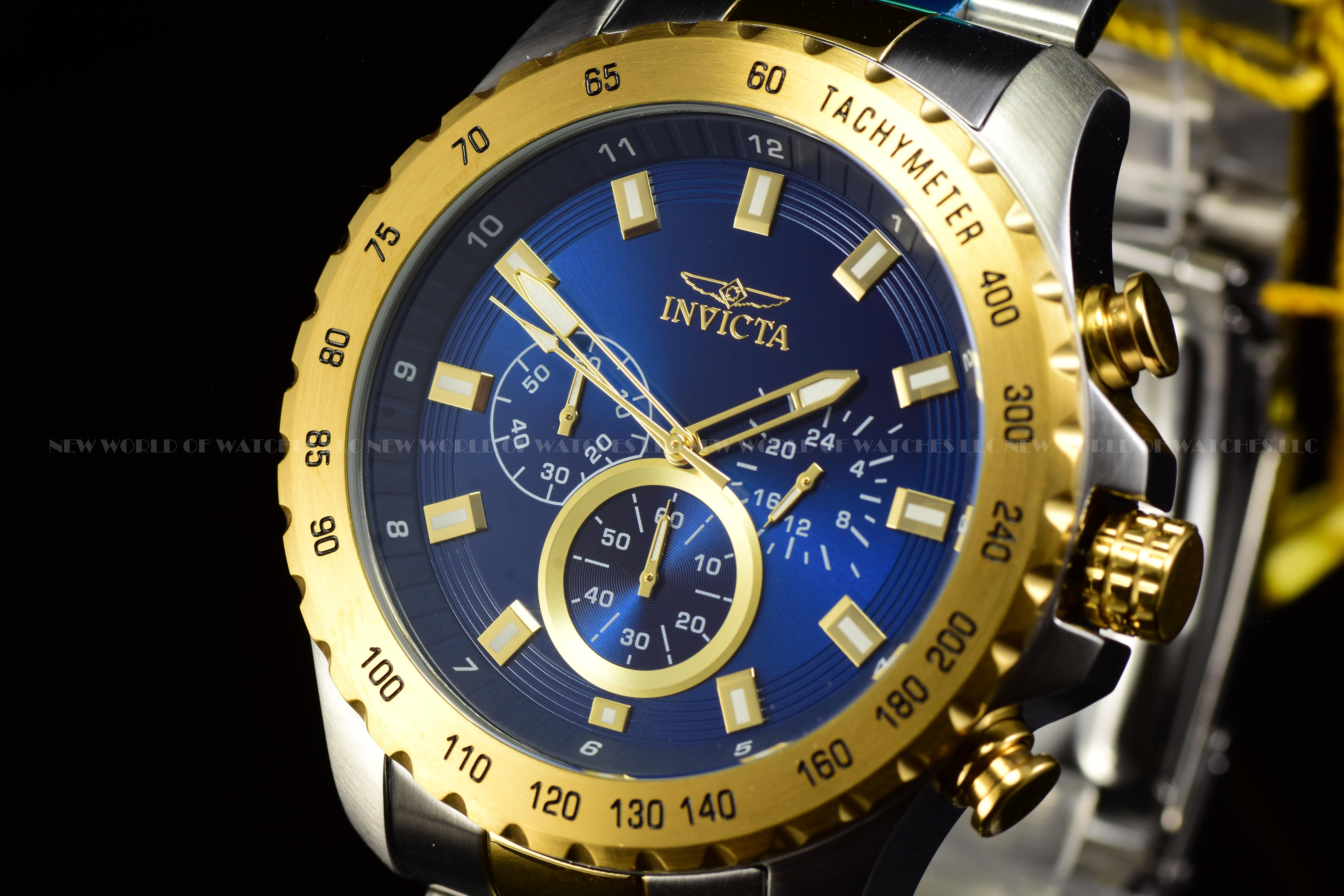 Invicta Men Speedway 48mm Blue Quartz Japan Stainless Steel Watch