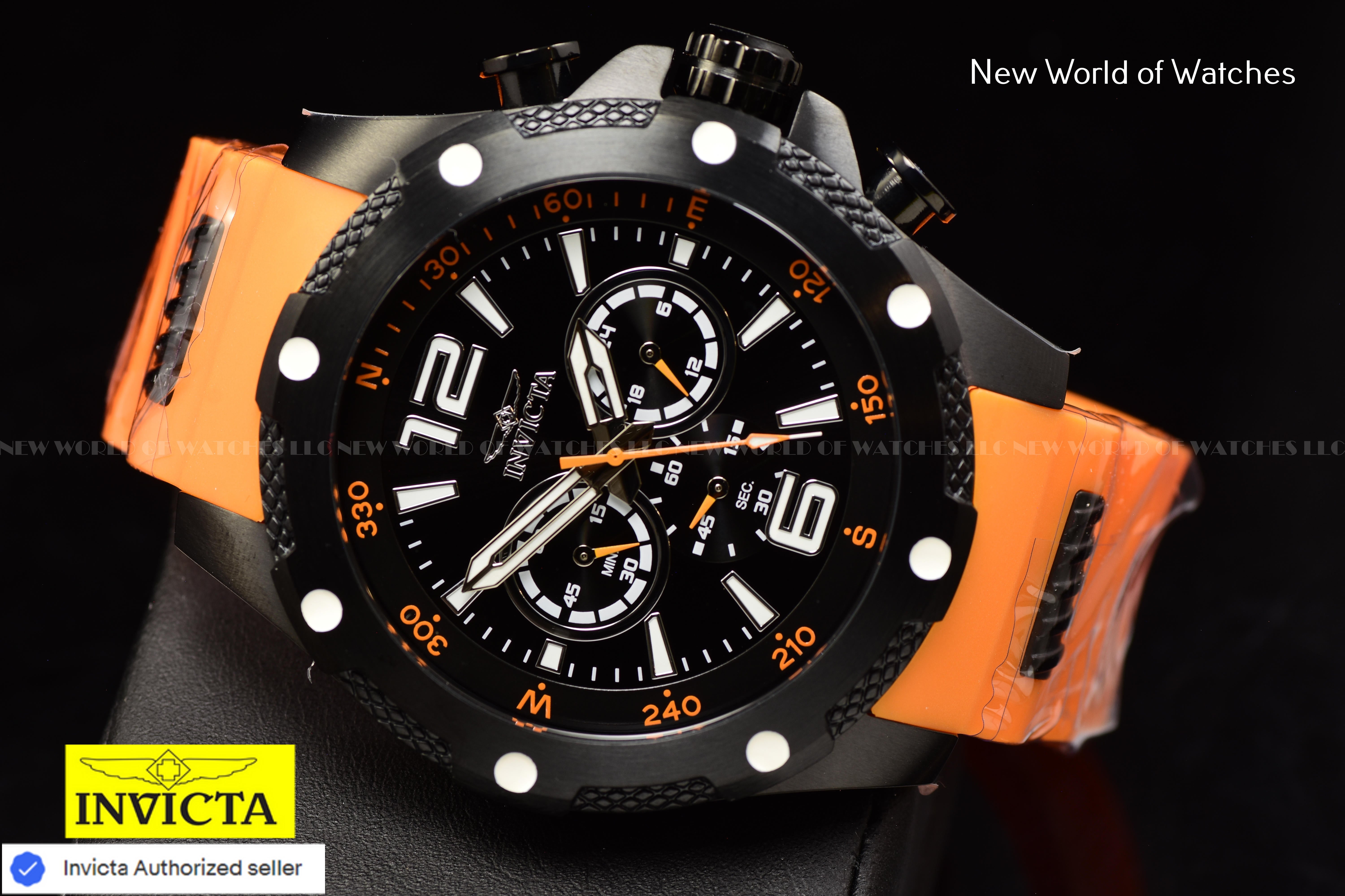 Invicta Men I-Force 50mm Black Quartz Japan Silicone Stainless Steel New Watch