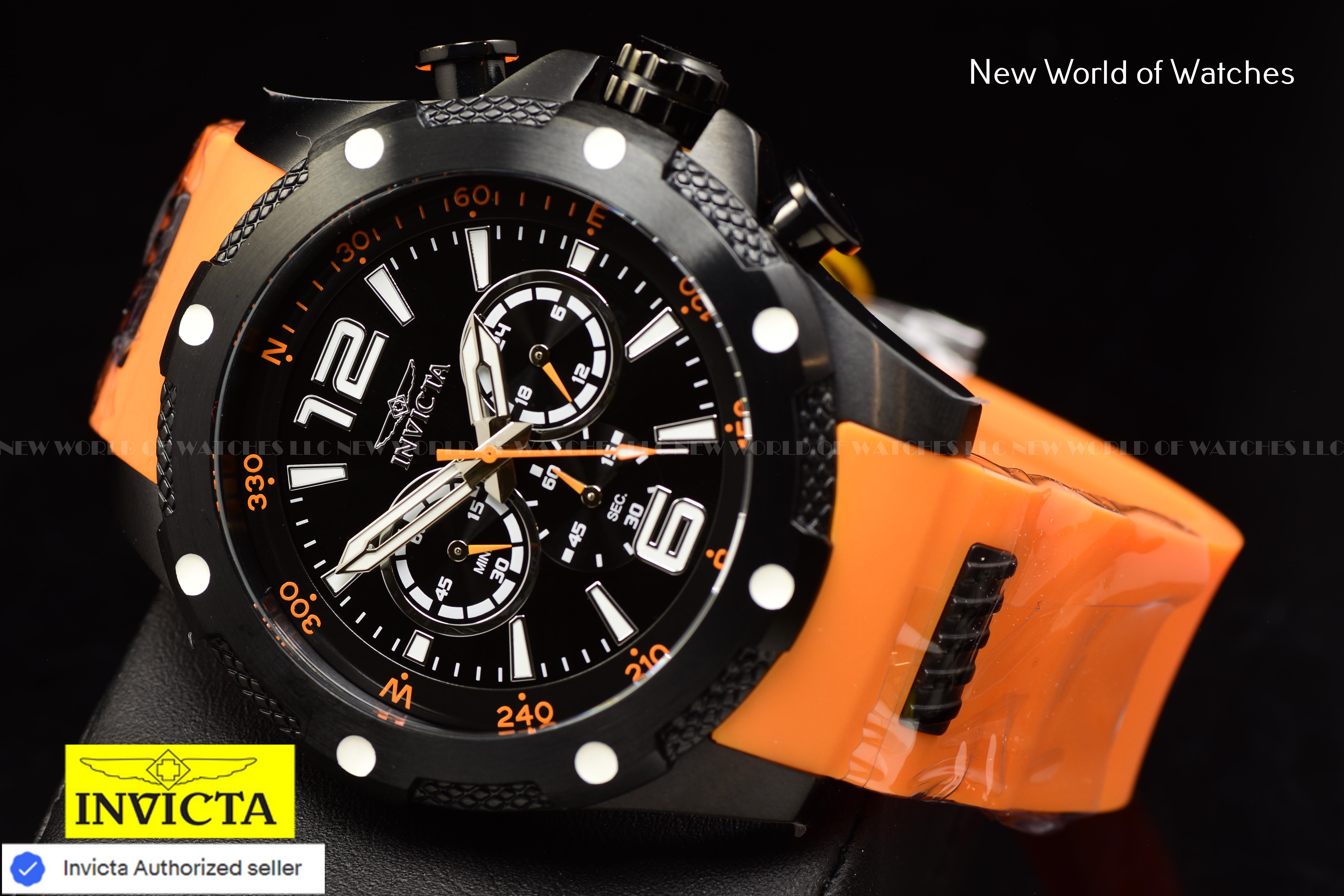 Invicta Men I-Force 50mm Black Quartz Japan Silicone Stainless Steel New Watch