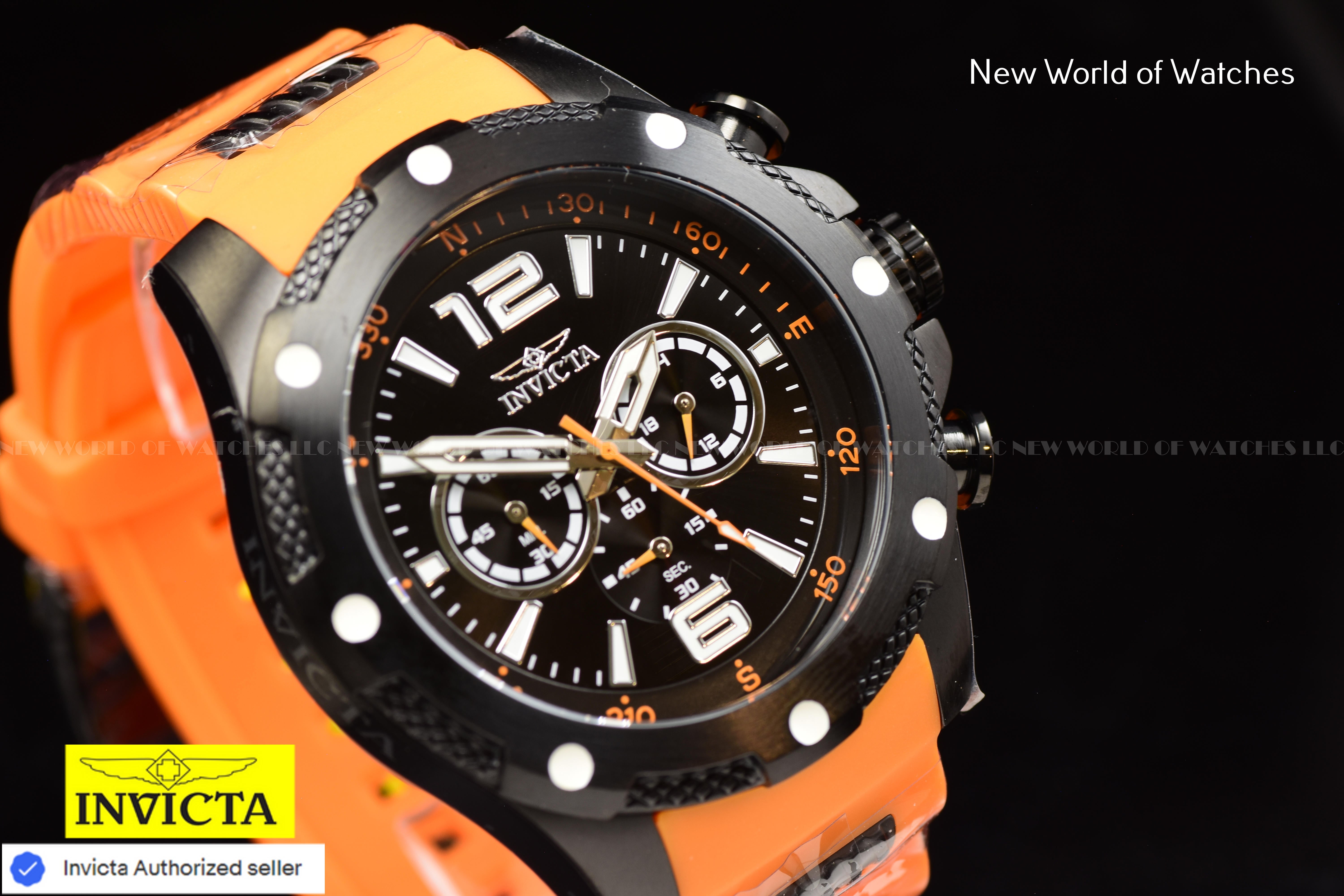 Invicta Men I-Force 50mm Black Quartz Japan Silicone Stainless Steel New Watch