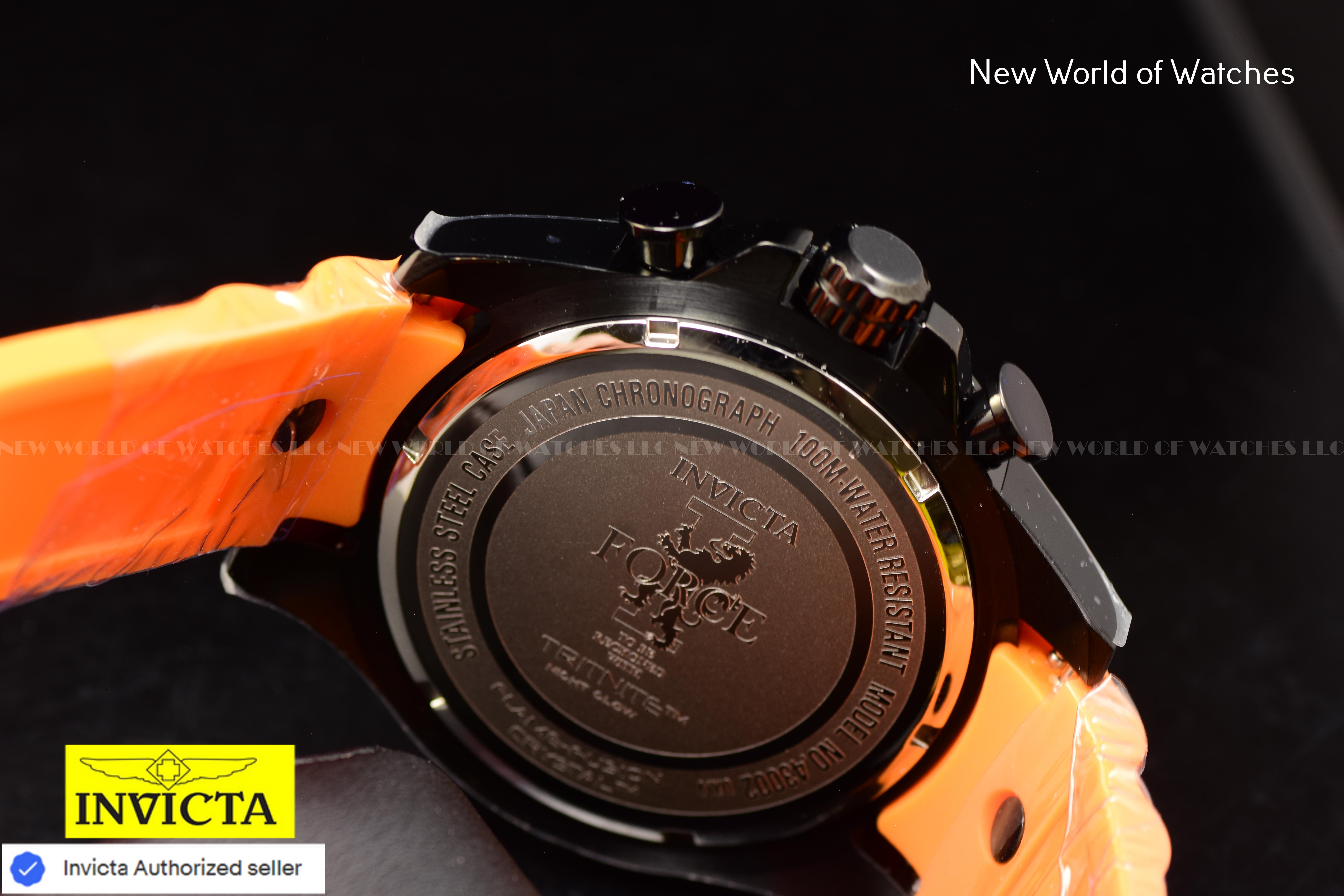 Invicta Men I-Force 50mm Black Quartz Japan Silicone Stainless Steel New Watch
