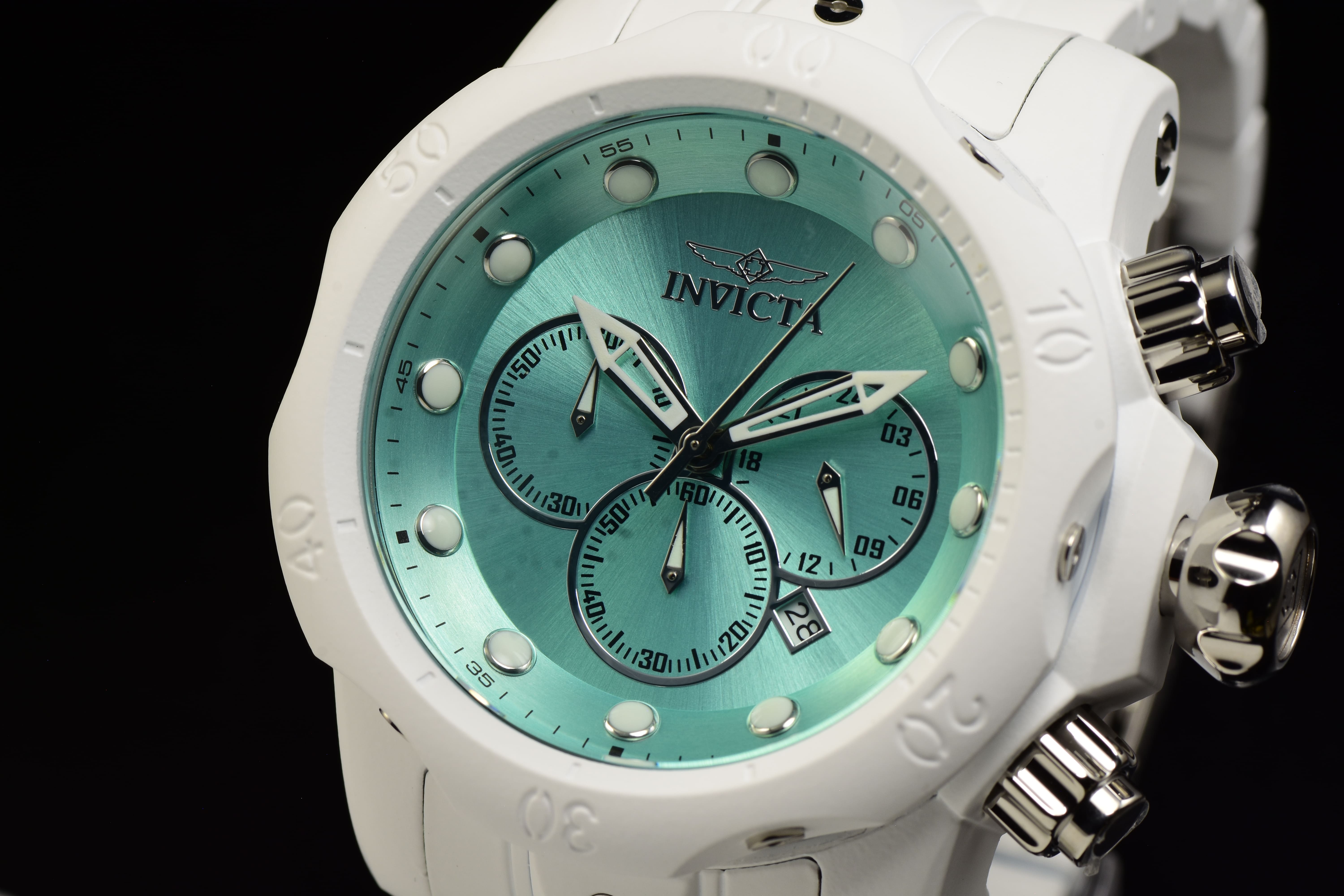 Invicta Men Venom Phantom 54mm Turquoise Quartz Japan Stainless Steel Watch