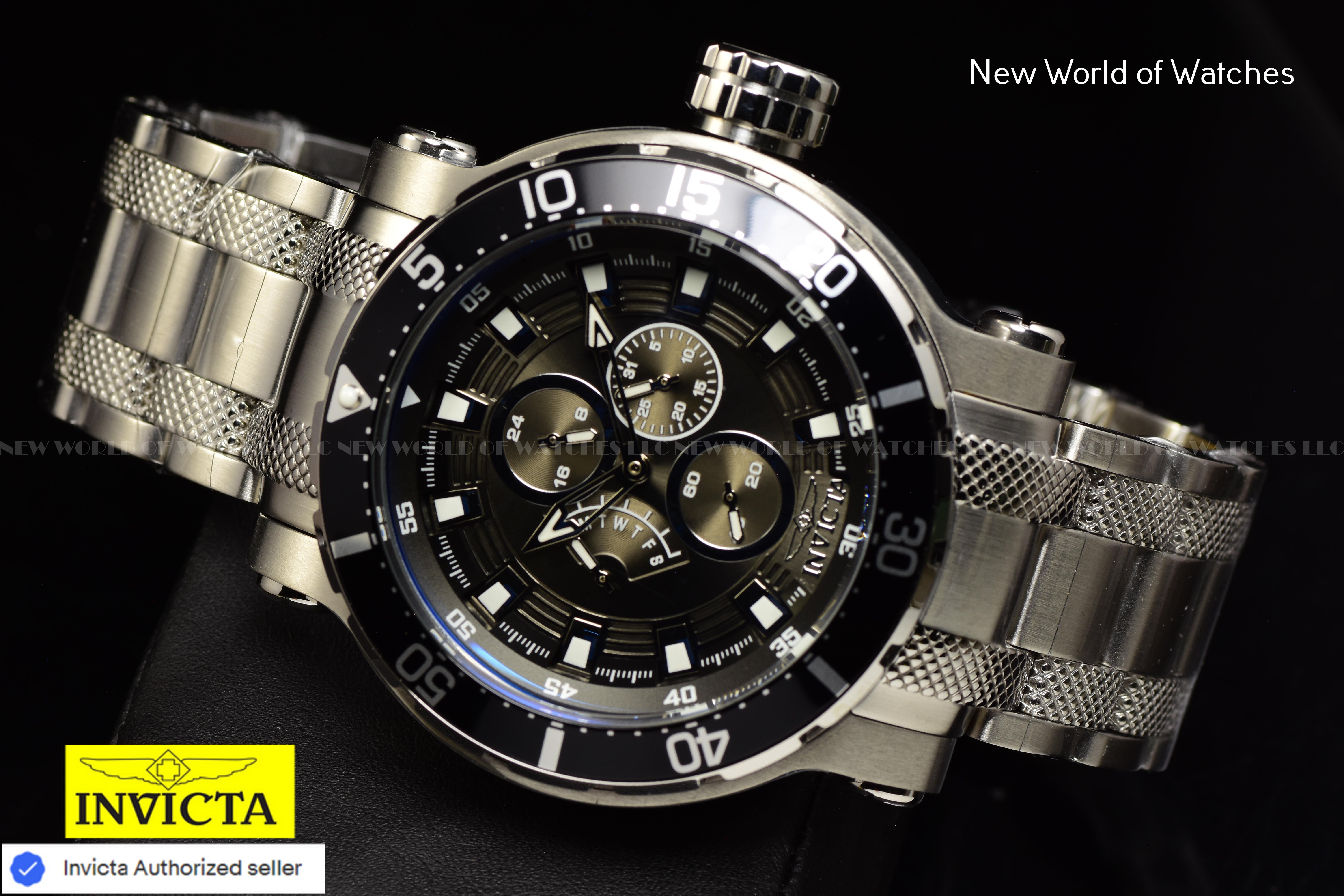 Invicta Men Coalition Forces 52mm Gunmetal Quartz Japan New Stainless Steel Watch