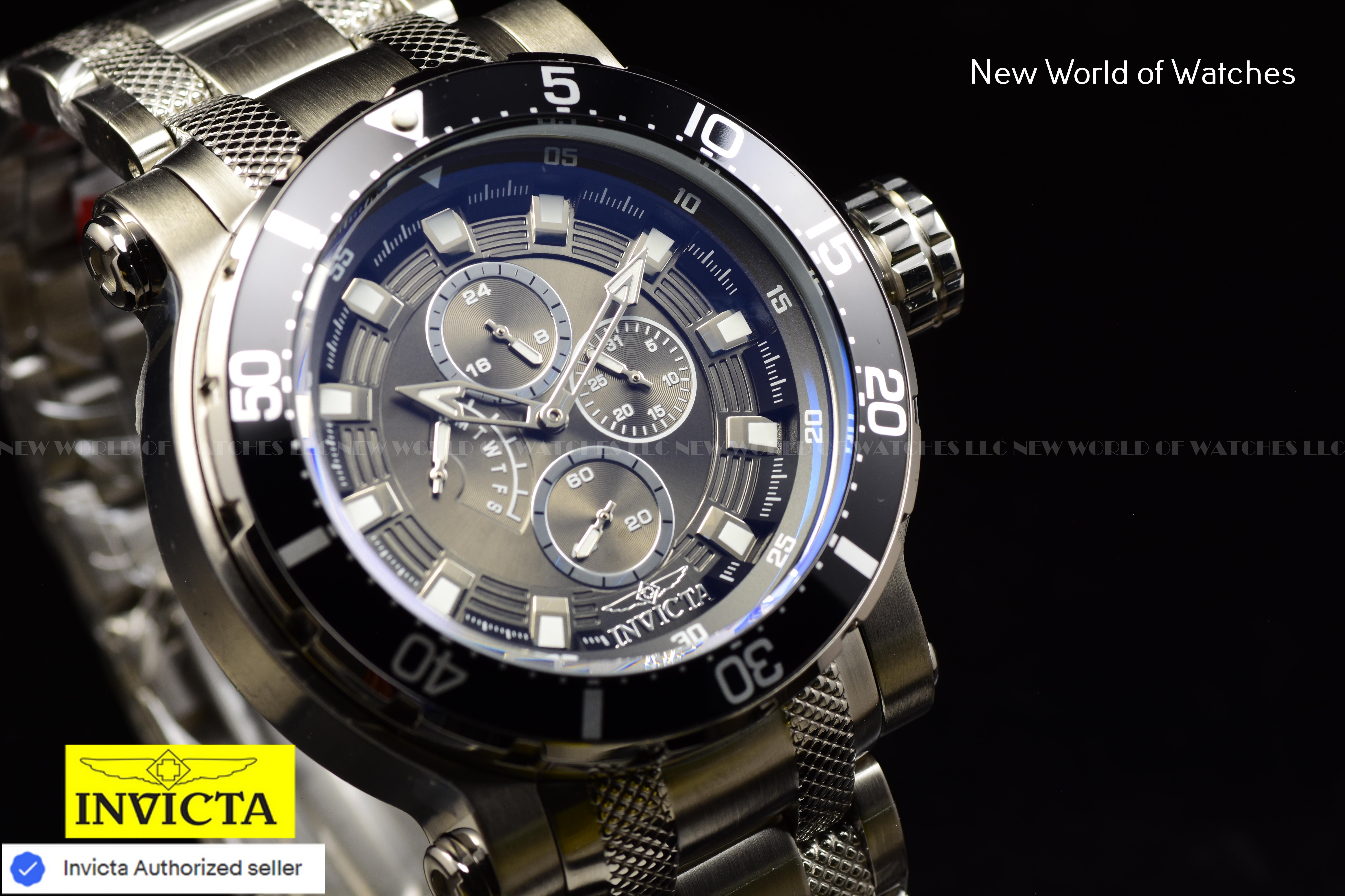 Invicta Men Coalition Forces 52mm Gunmetal Quartz Japan New Stainless Steel Watch