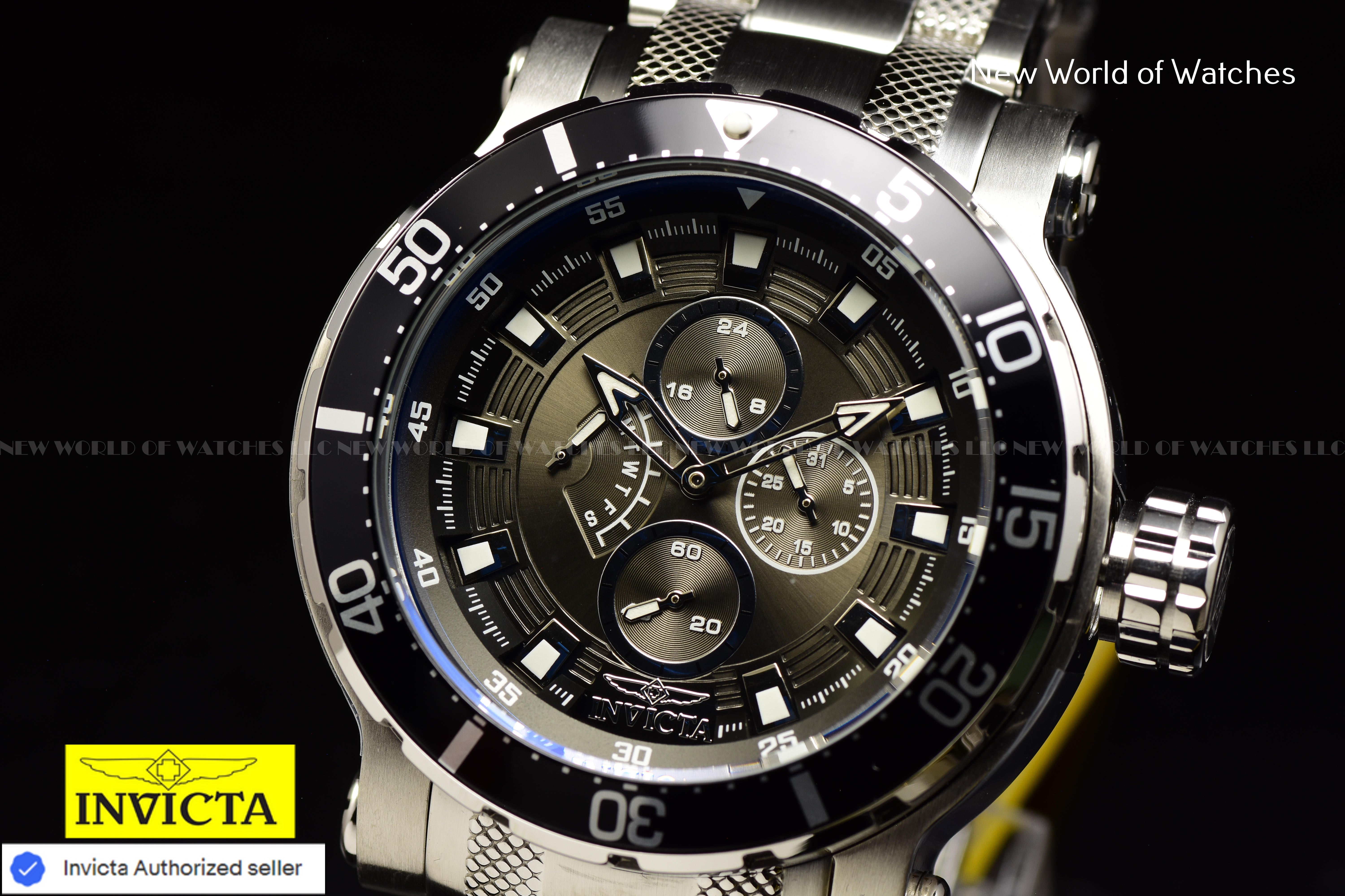 Invicta Men Coalition Forces 52mm Gunmetal Quartz Japan New Stainless Steel Watch