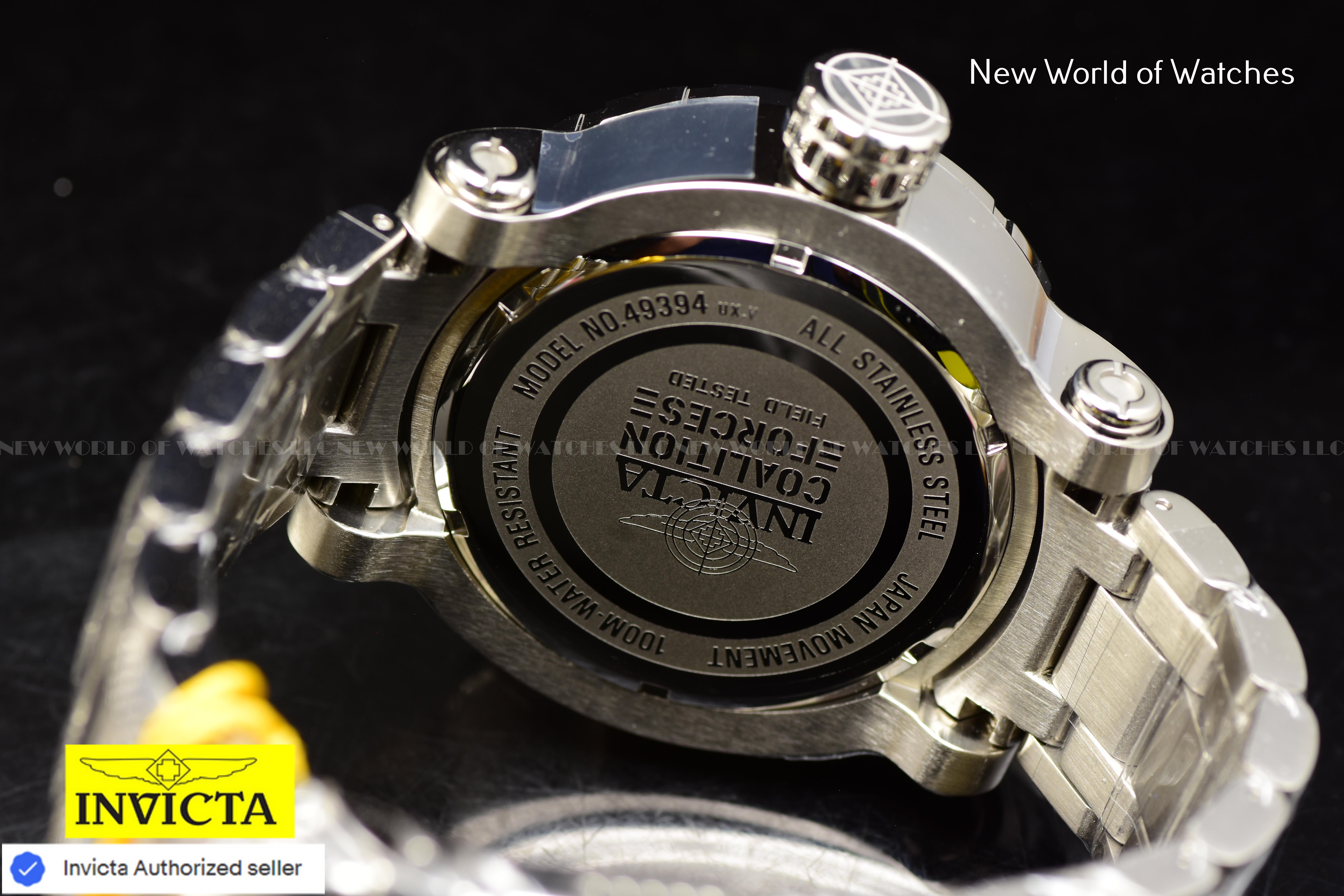Invicta Men Coalition Forces 52mm Gunmetal Quartz Japan New Stainless Steel Watch