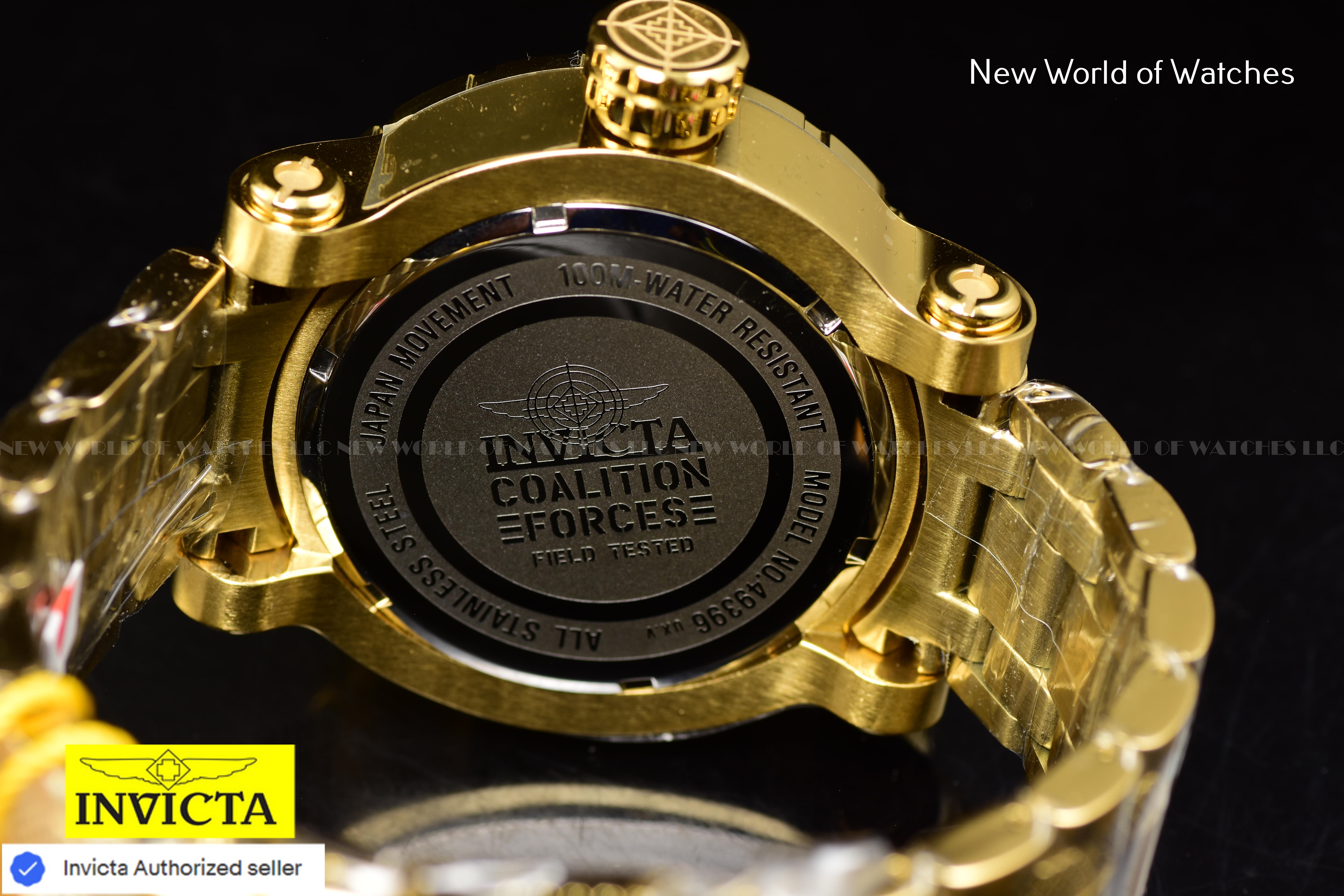 Invicta Men Coalition Forces 52mm Gunmetal Quartz Japan Stainless Steel Watch