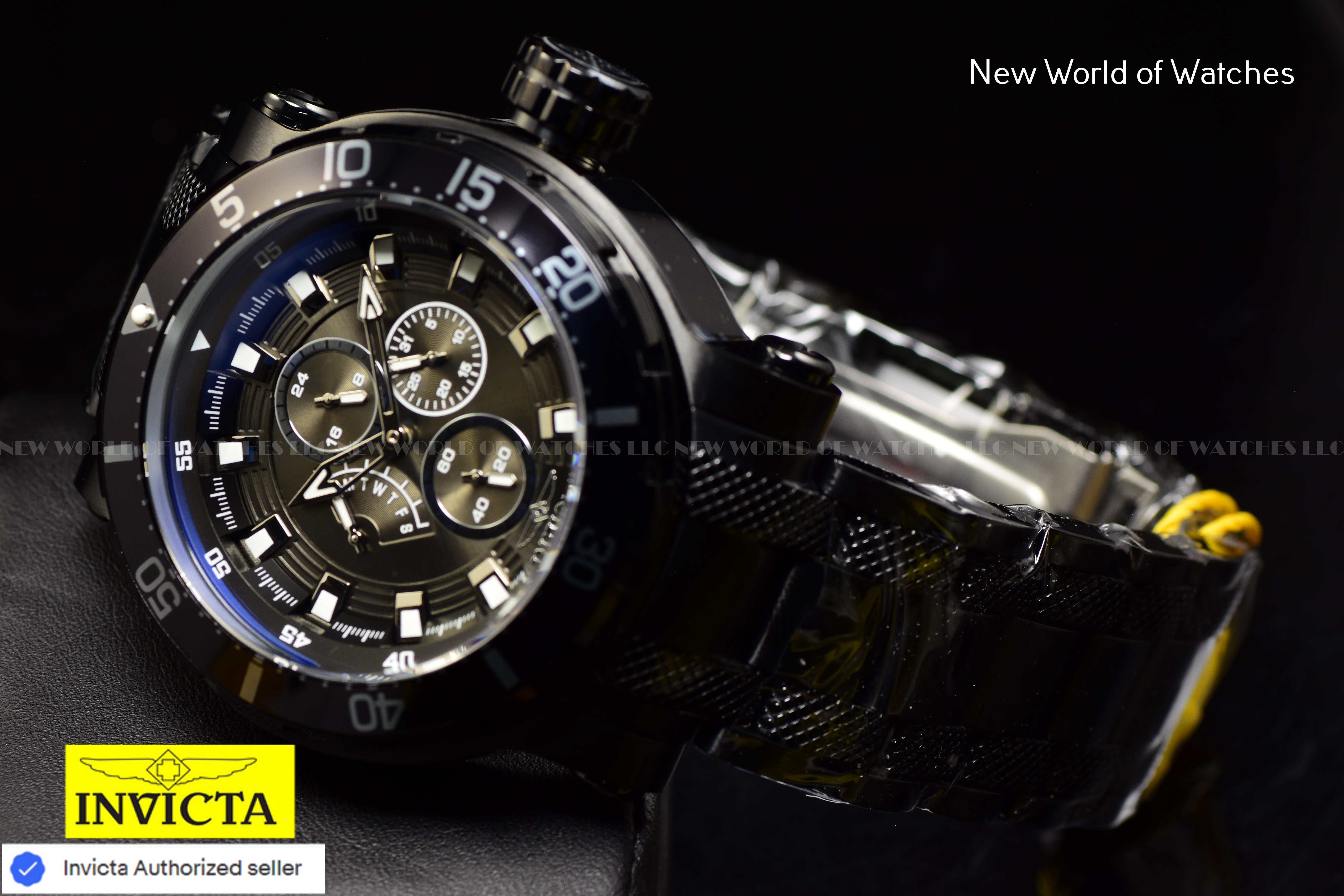 Invicta Men Coalition Forces 52mm Gunmetal Quartz Japan Brand New Stainless Steel Watch