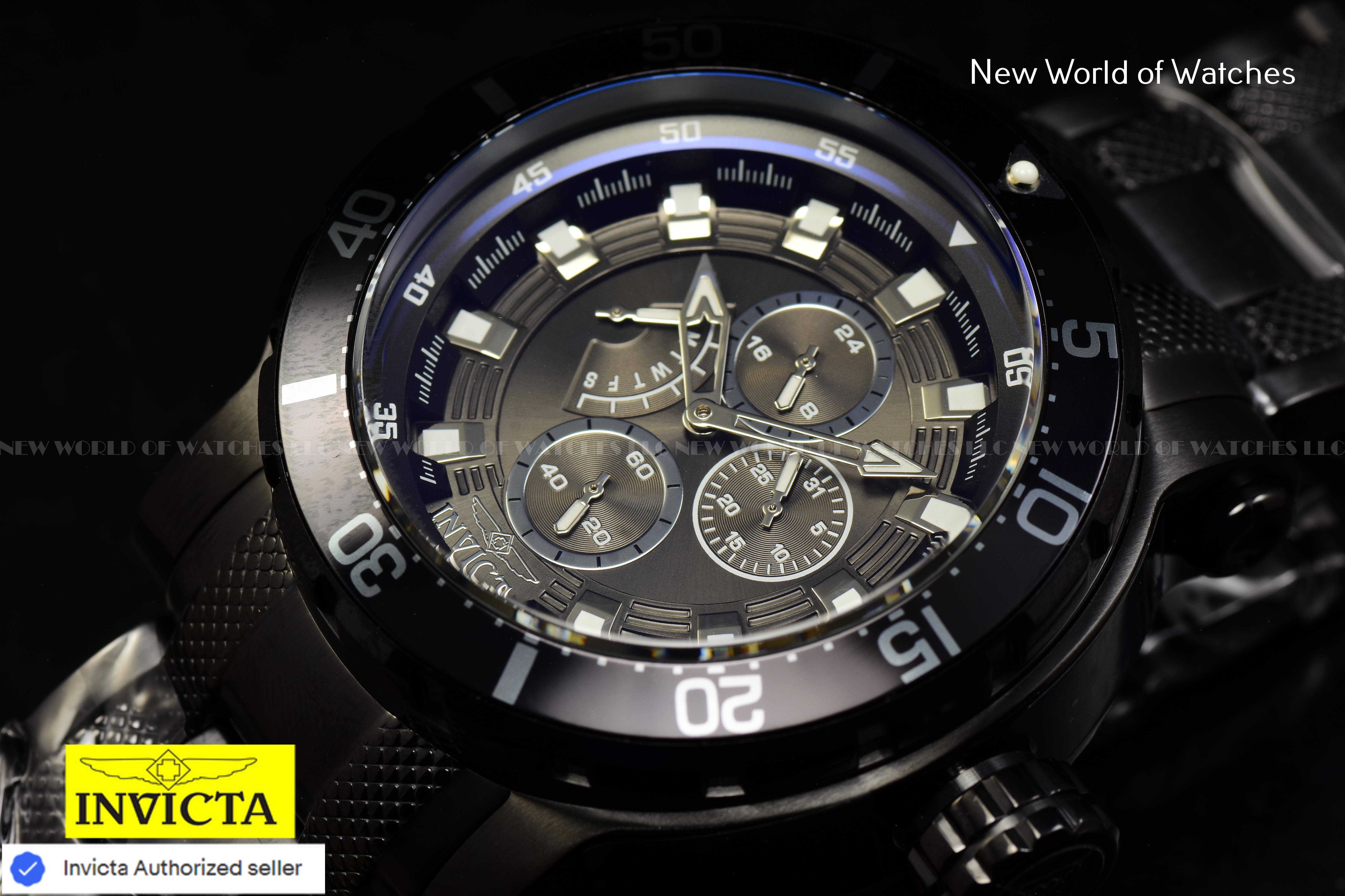 Invicta Men Coalition Forces 52mm Gunmetal Quartz Japan Brand New Stainless Steel Watch