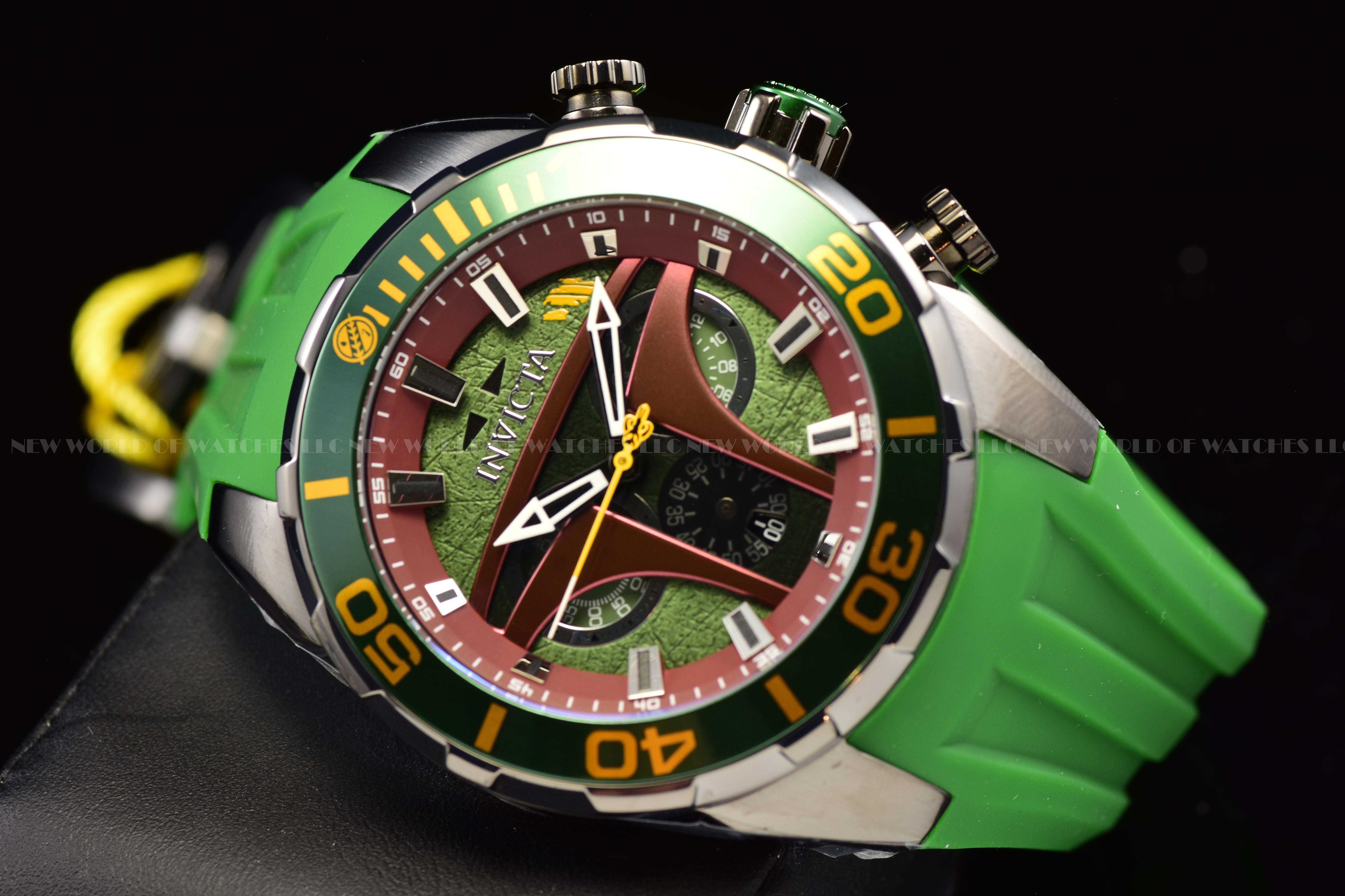 Invicta Men's STAR WARS BOBA FETT 50mm Limited Edition Chronograph Quartz Watch