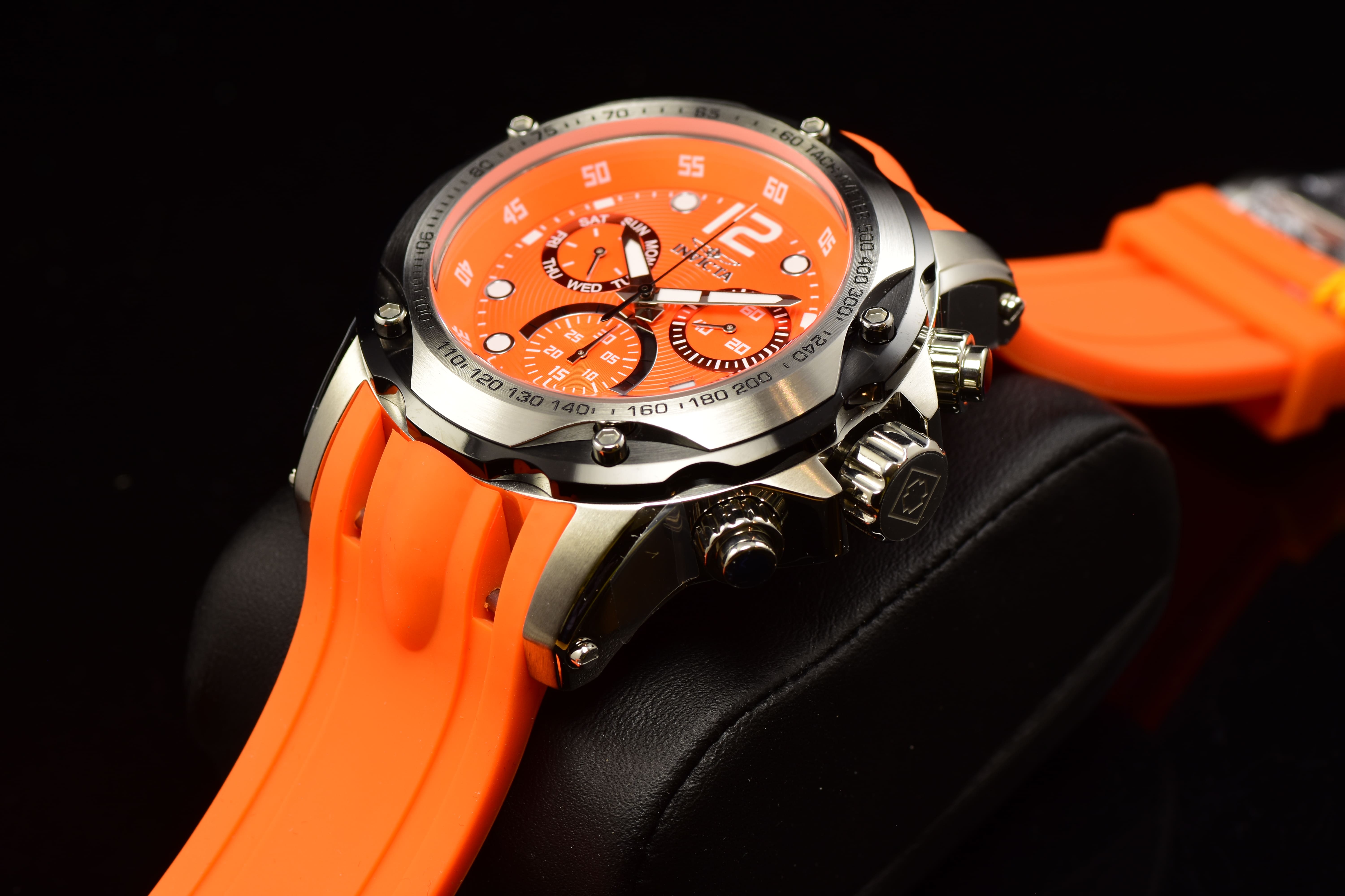 Invicta Men Speedway 51mm Orange Quartz Thailand Silicone Watch