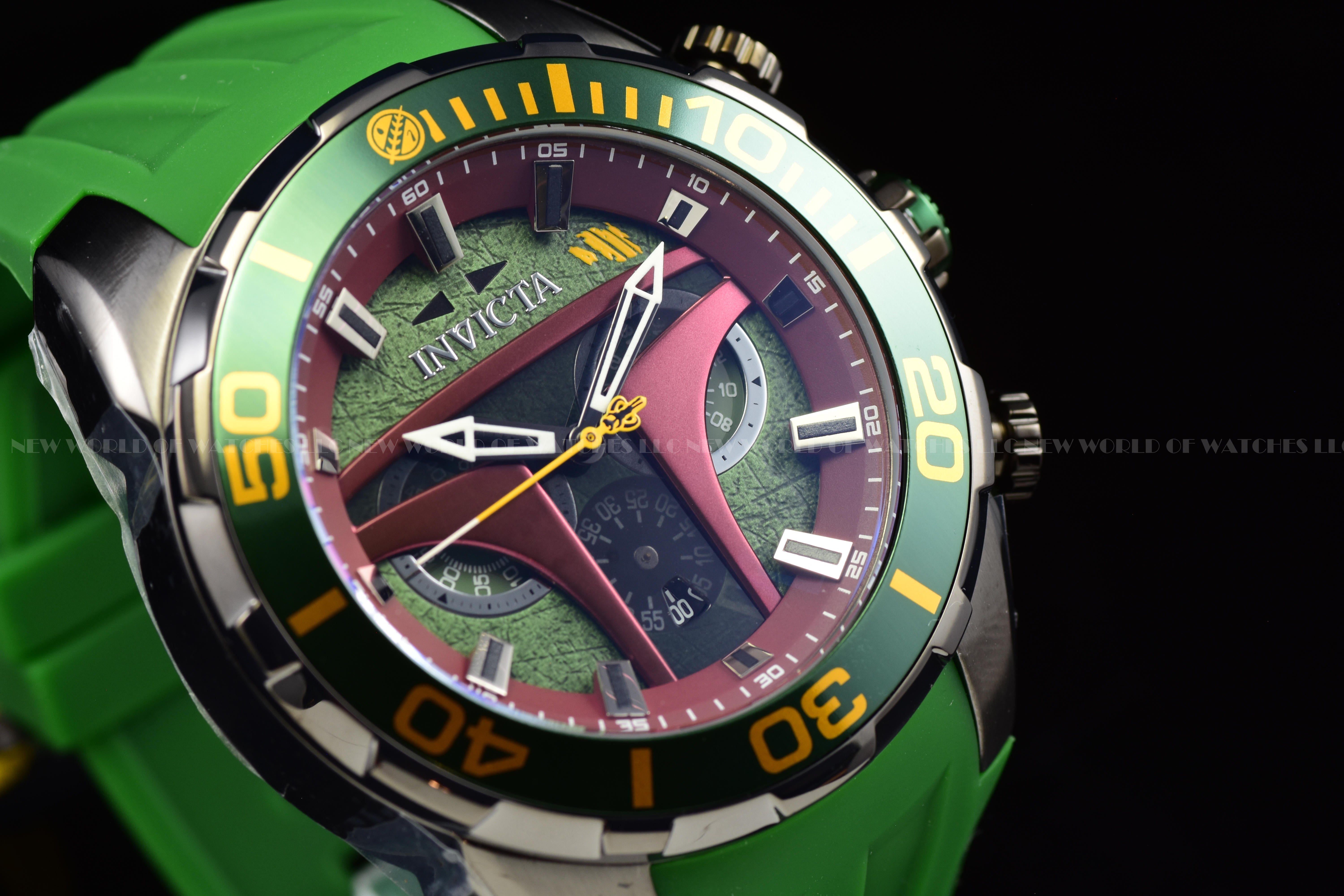 Invicta Men's STAR WARS BOBA FETT 50mm Limited Edition Chronograph Quartz Watch