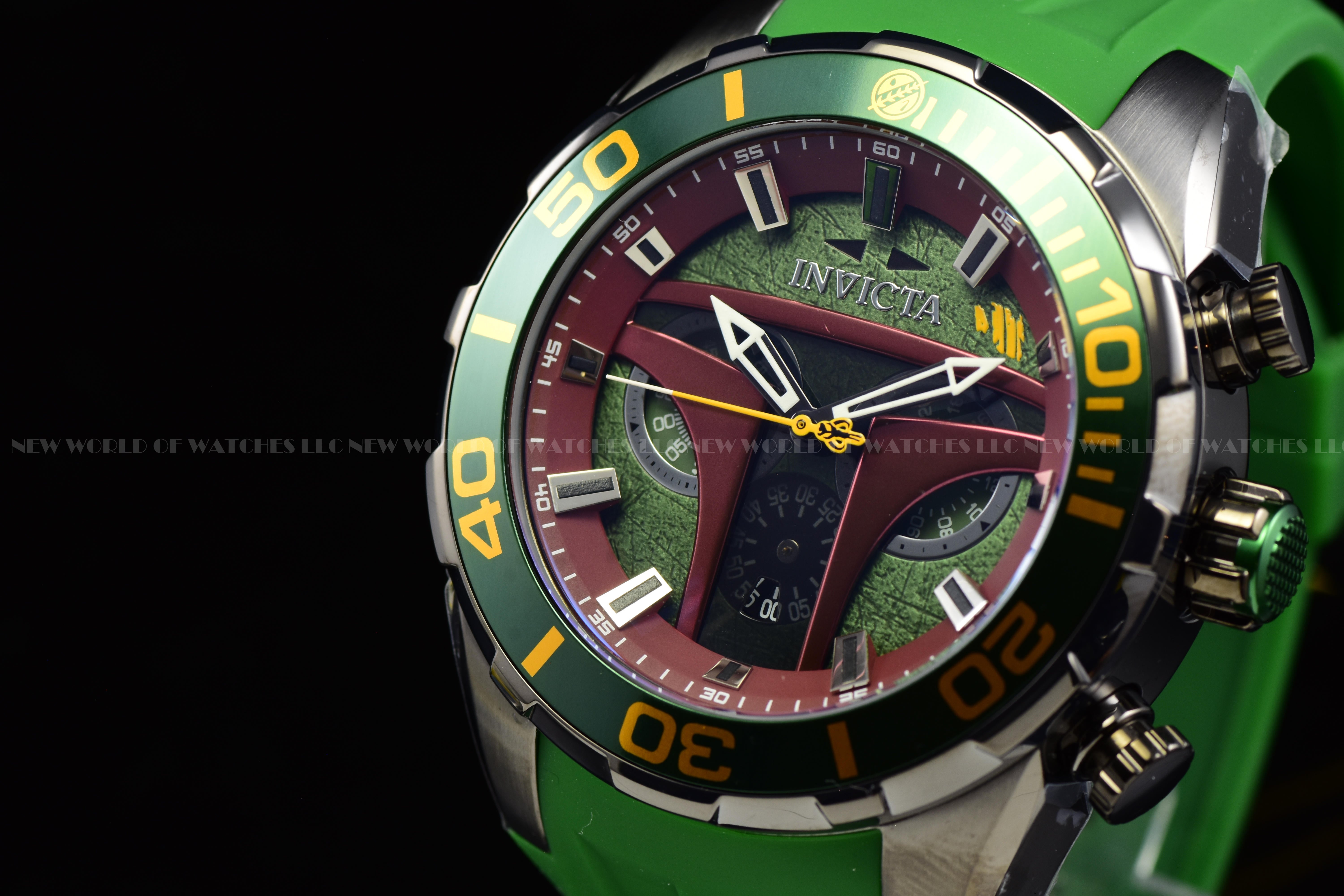 Invicta Men's STAR WARS BOBA FETT 50mm Limited Edition Chronograph Quartz Watch
