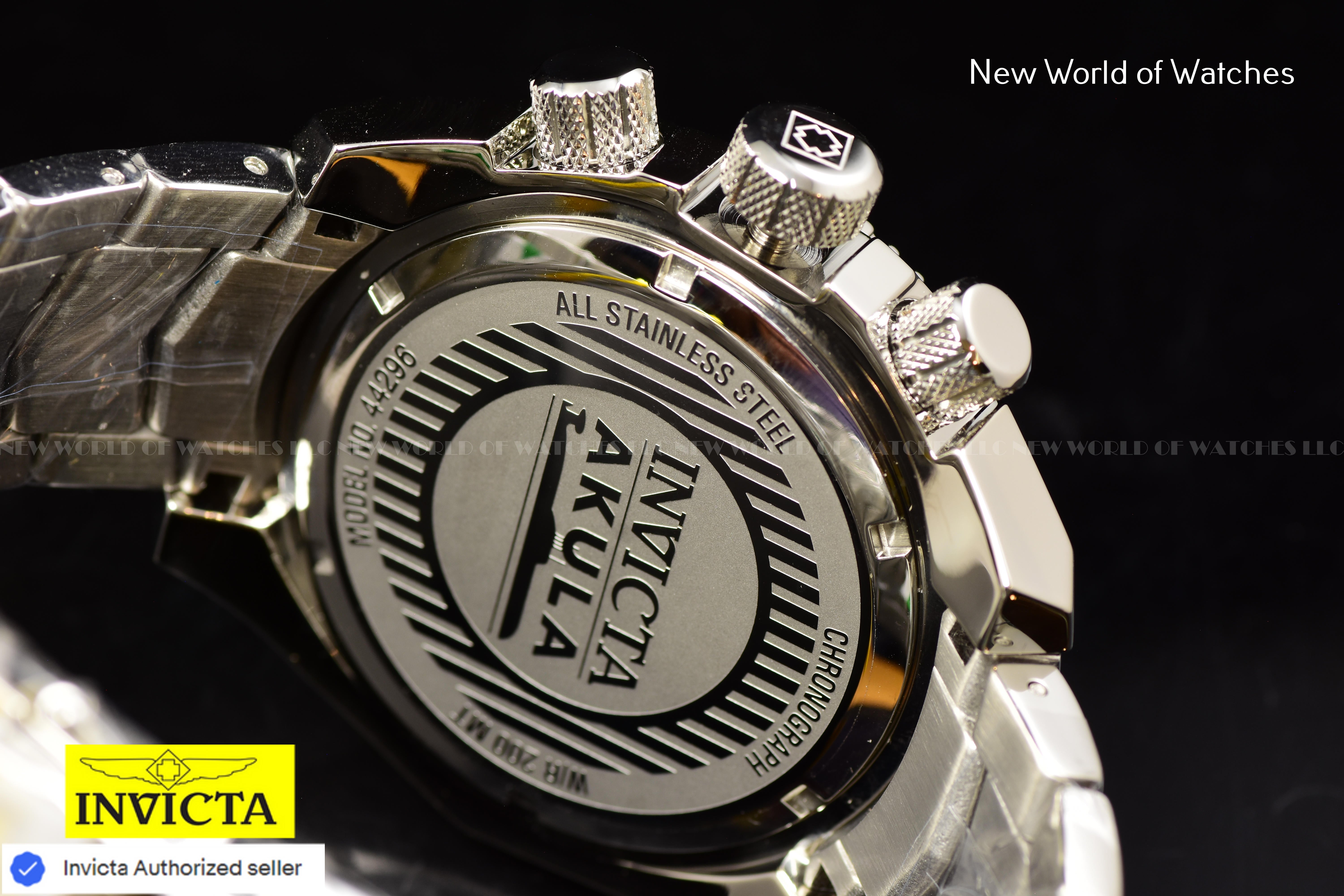 Invicta Men Akula 55mm Dark Blue Red Blue Quartz Thailand Stainless Steel Watch